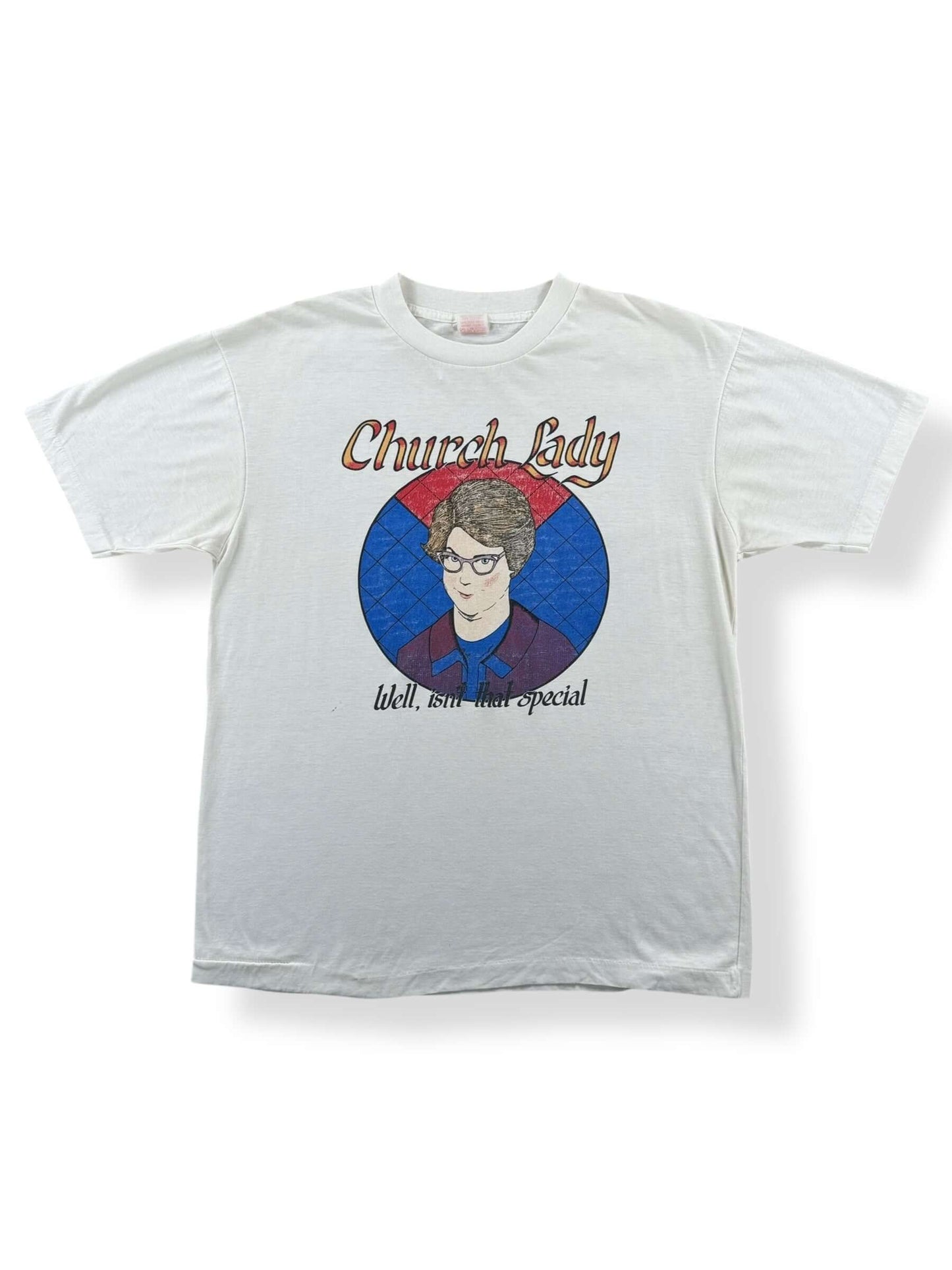 Front of Vintage SNL Church Lady Tee SZ L