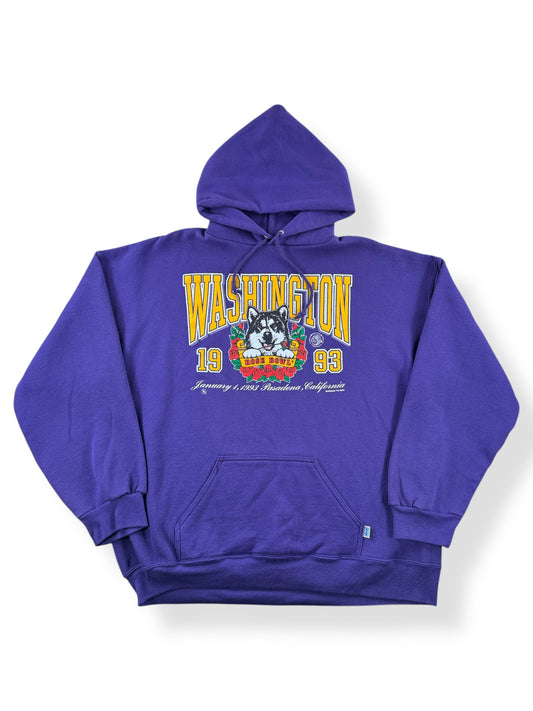 Front of Vintage Huskies '93 Rose Bowl Hoodie SZ XXL (Fits XL)