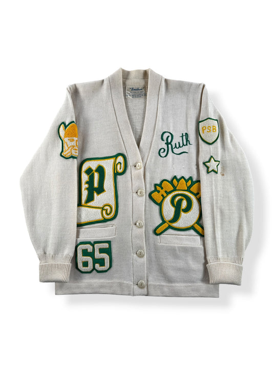 Front of Vintage Roy Smith Knitting Mills "Smithee" 65 Varsity Sweater SZ S