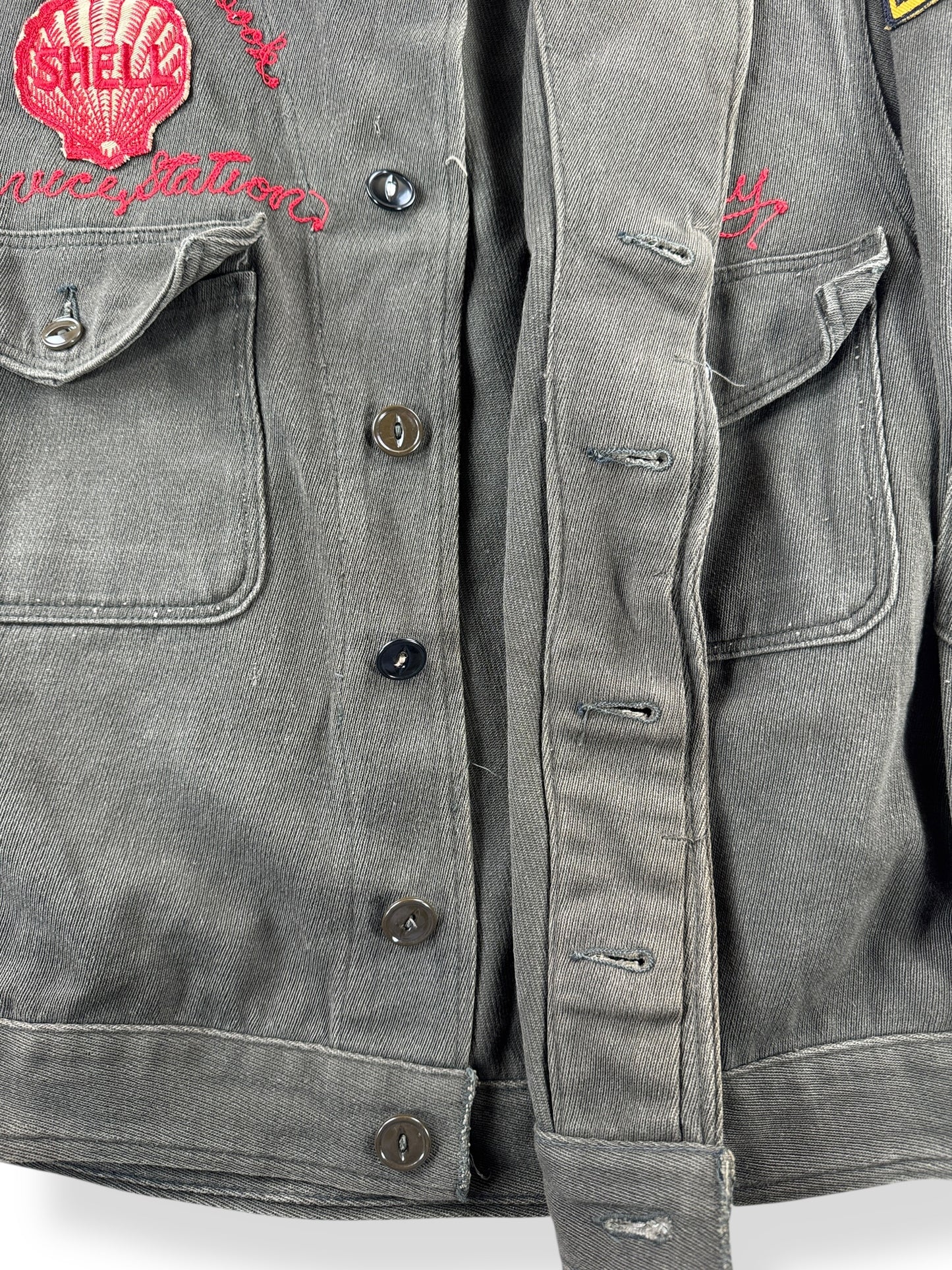 Buttons on Vintage Shell Service Station Jacket SZ 38