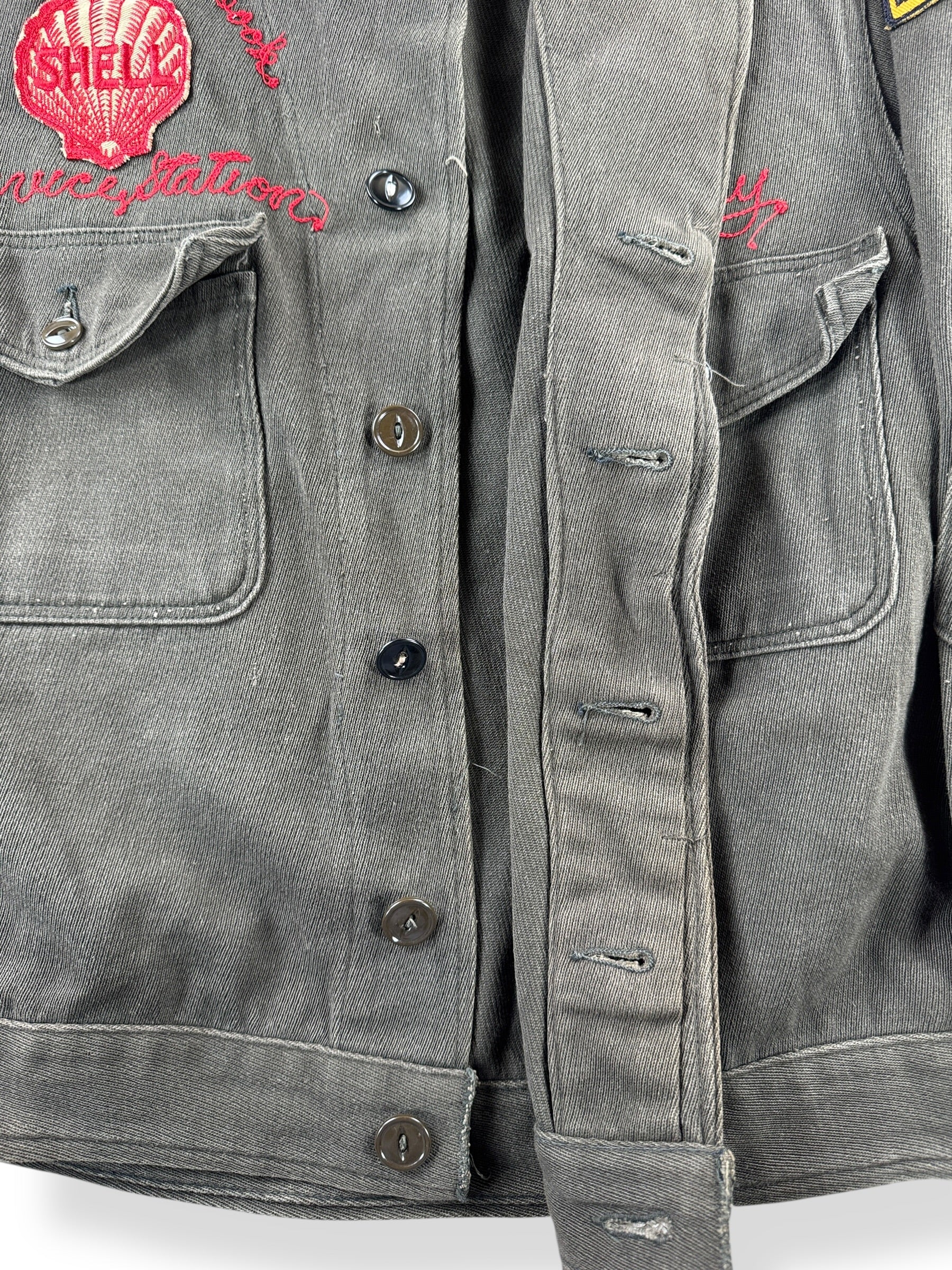 Buttons on Vintage Shell Service Station Jacket SZ 38