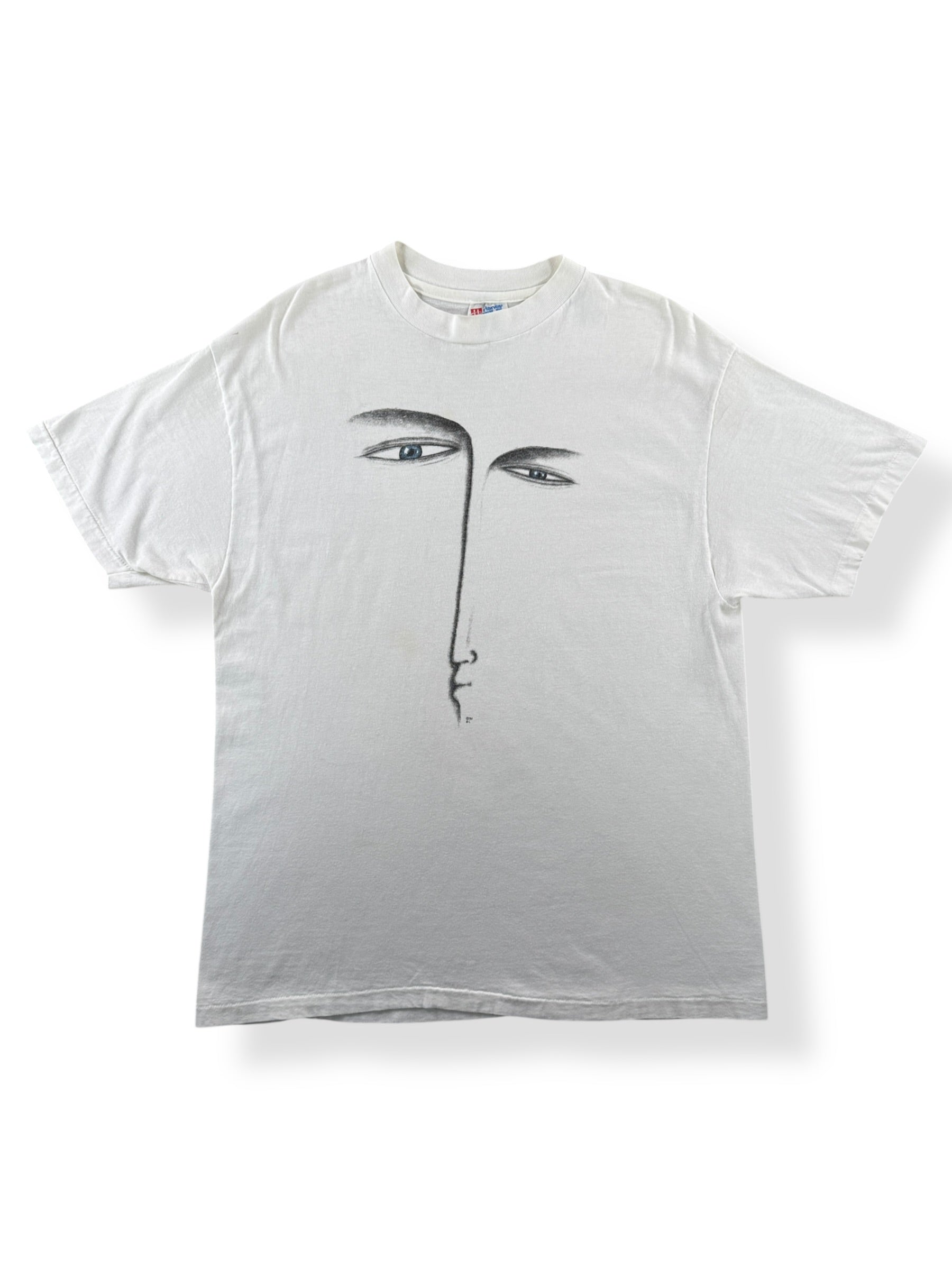 Front of Vintage Face Art Tee SZ L