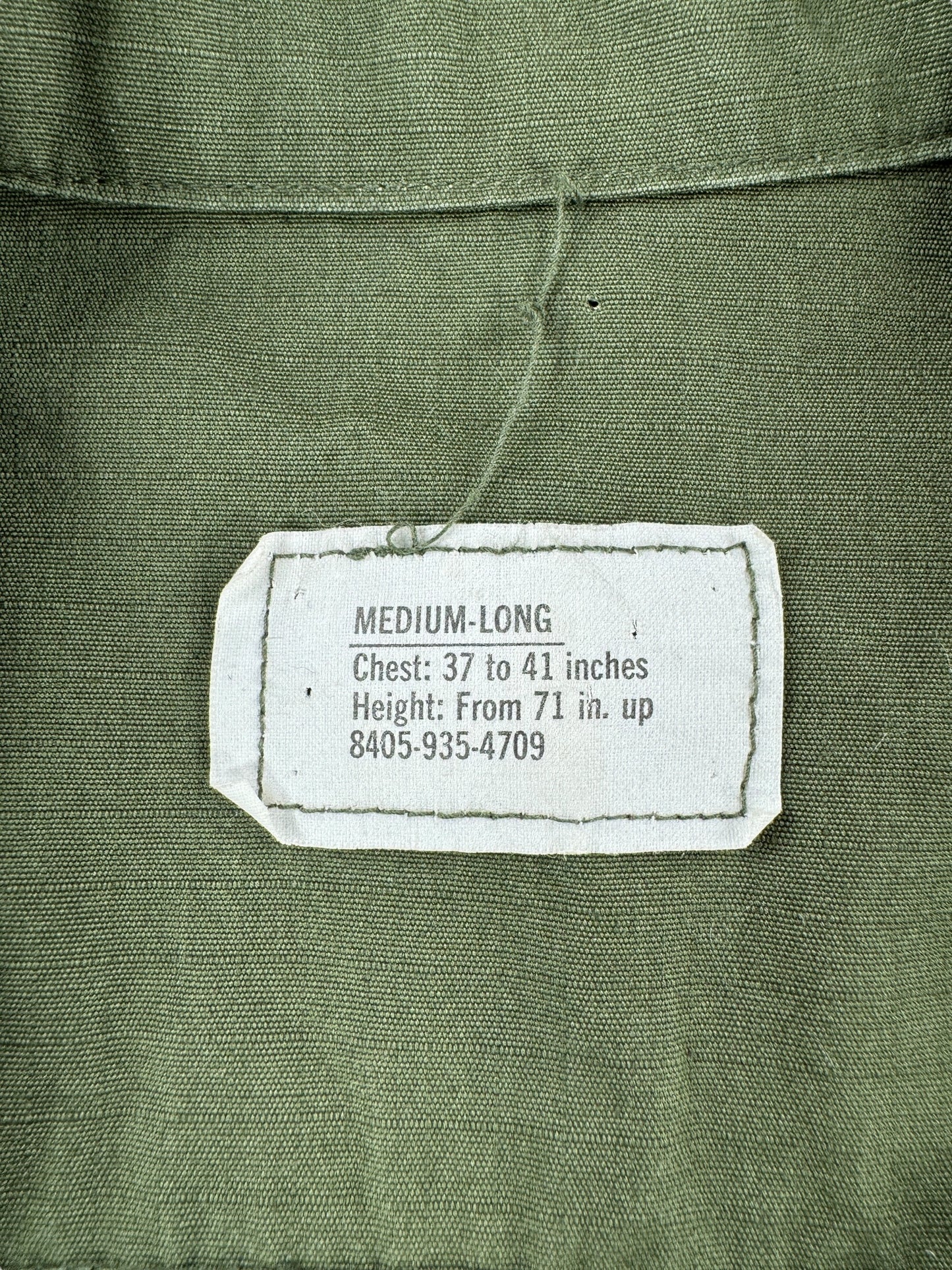 Tag on Vintage Vietnam Era Jungle Jacket SZ M