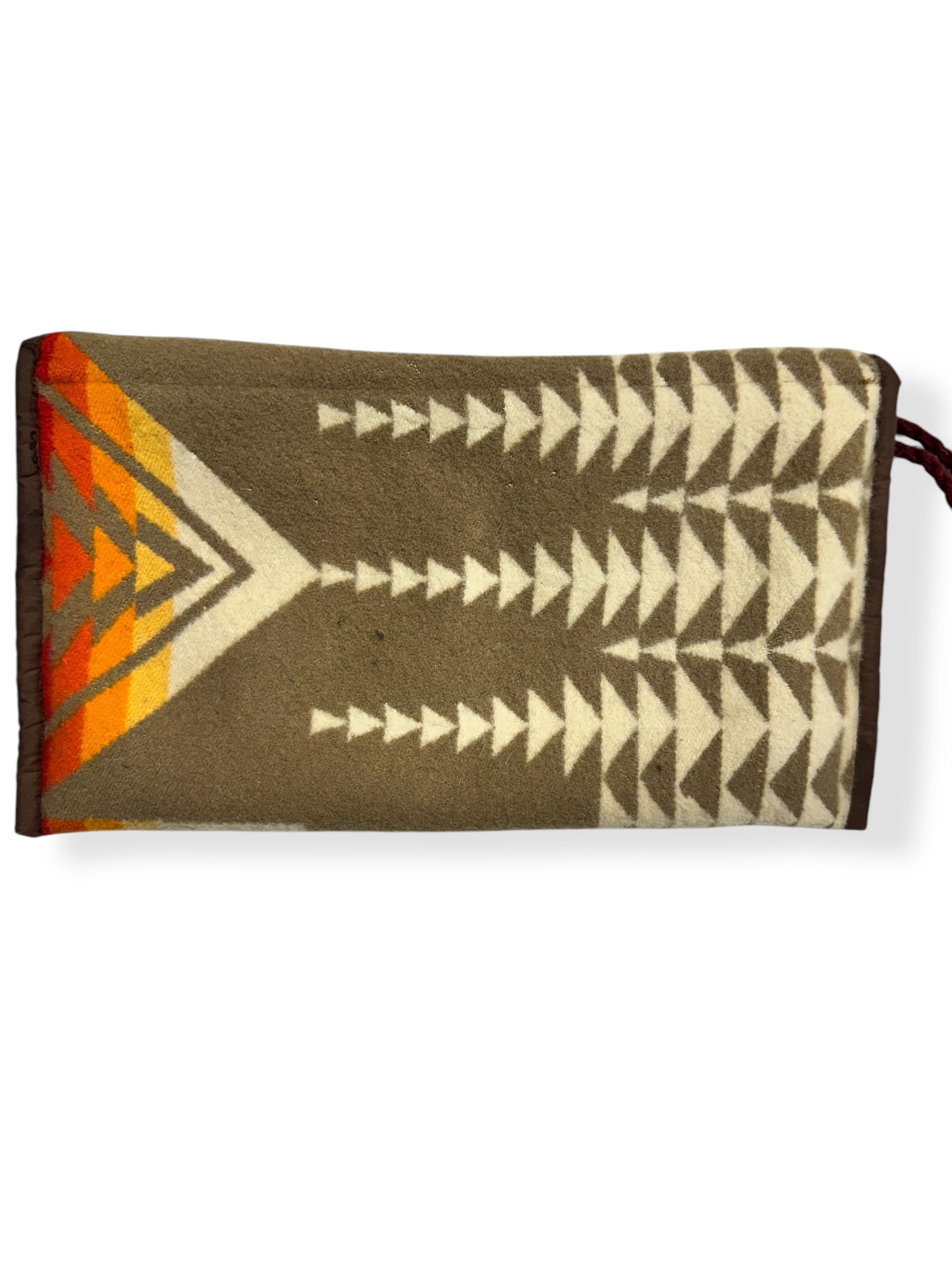 Back view of 1970s Chief Joseph Pendleton Blanket Clutch