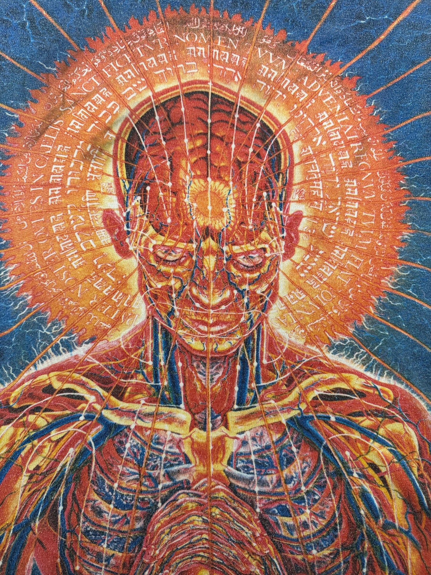 Vintage Crystal Tara Alex Grey AOP Tee SZ M