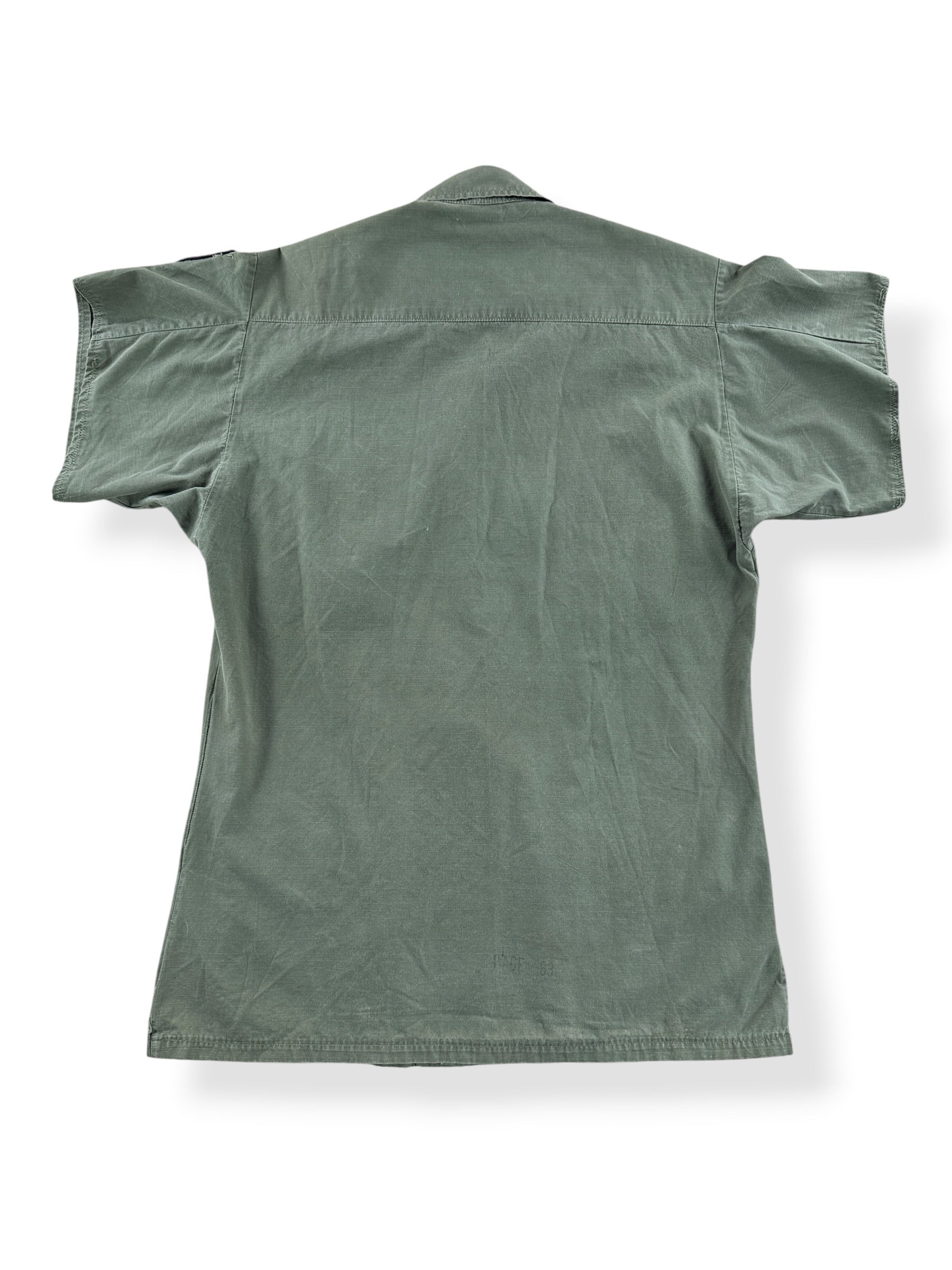 Back of Vintage Vietnam Short Sleeve Jungle Shirt SZ S