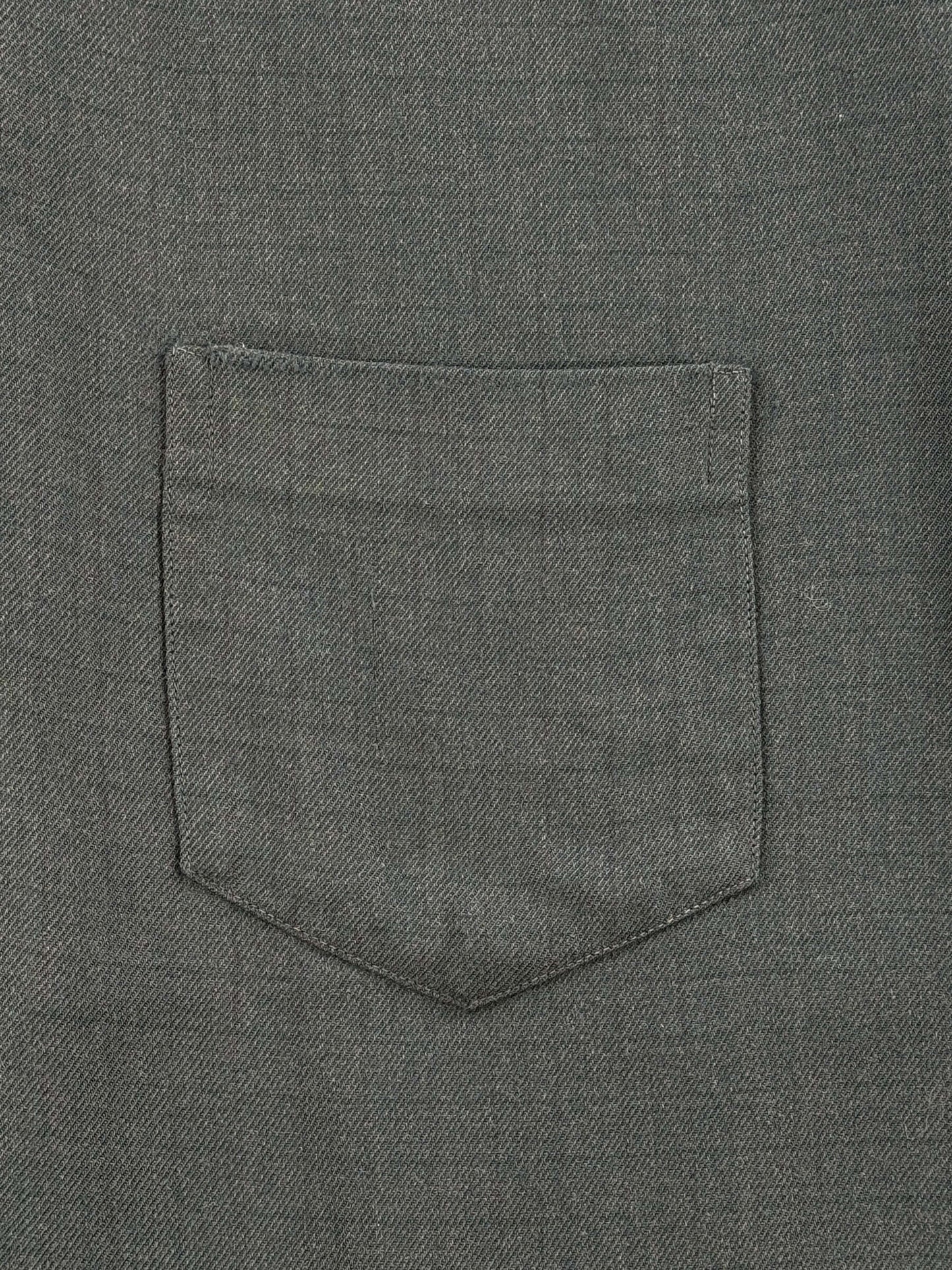 Pocket on front of Vintage 1960s DaVinci Black Rayon Blend Popover Shirt SZ M