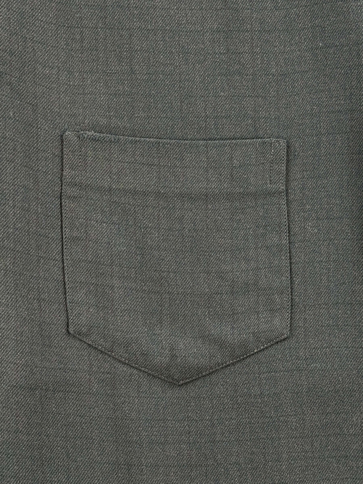 Pocket on front of Vintage 1960s DaVinci Black Rayon Blend Popover Shirt SZ M