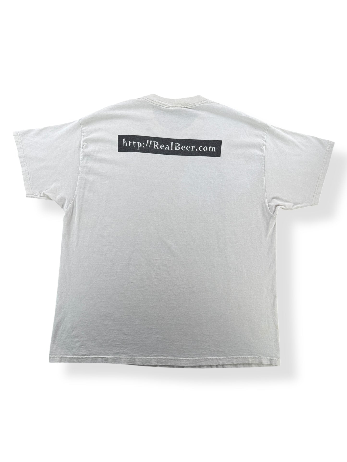 Back of Vintage Real Beer Page Tee SZ XL