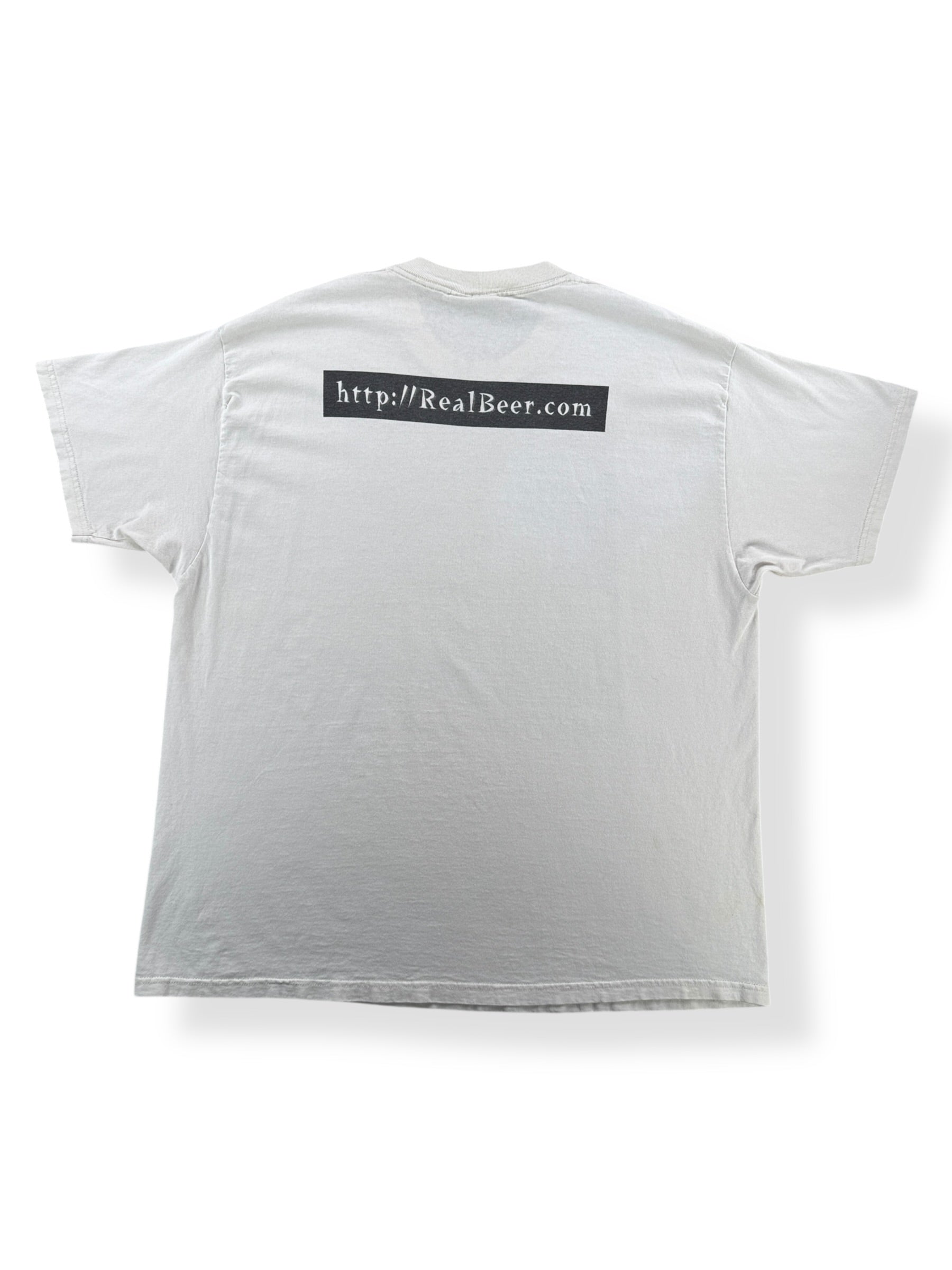 Back of Vintage Real Beer Page Tee SZ XL