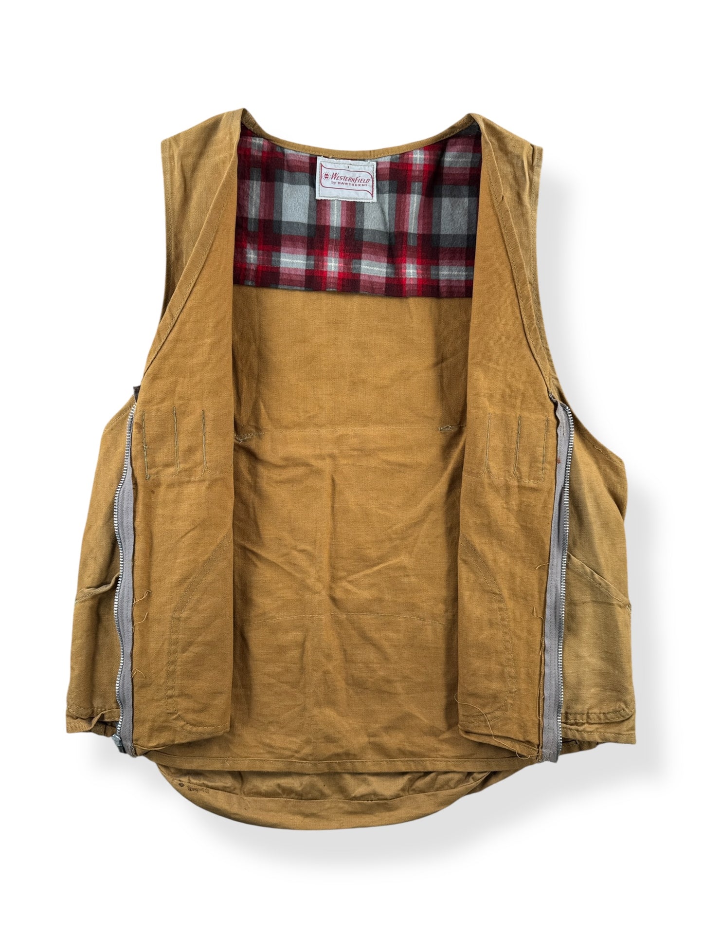 Inside of Vintage Western Field Hunting Vest SZ M