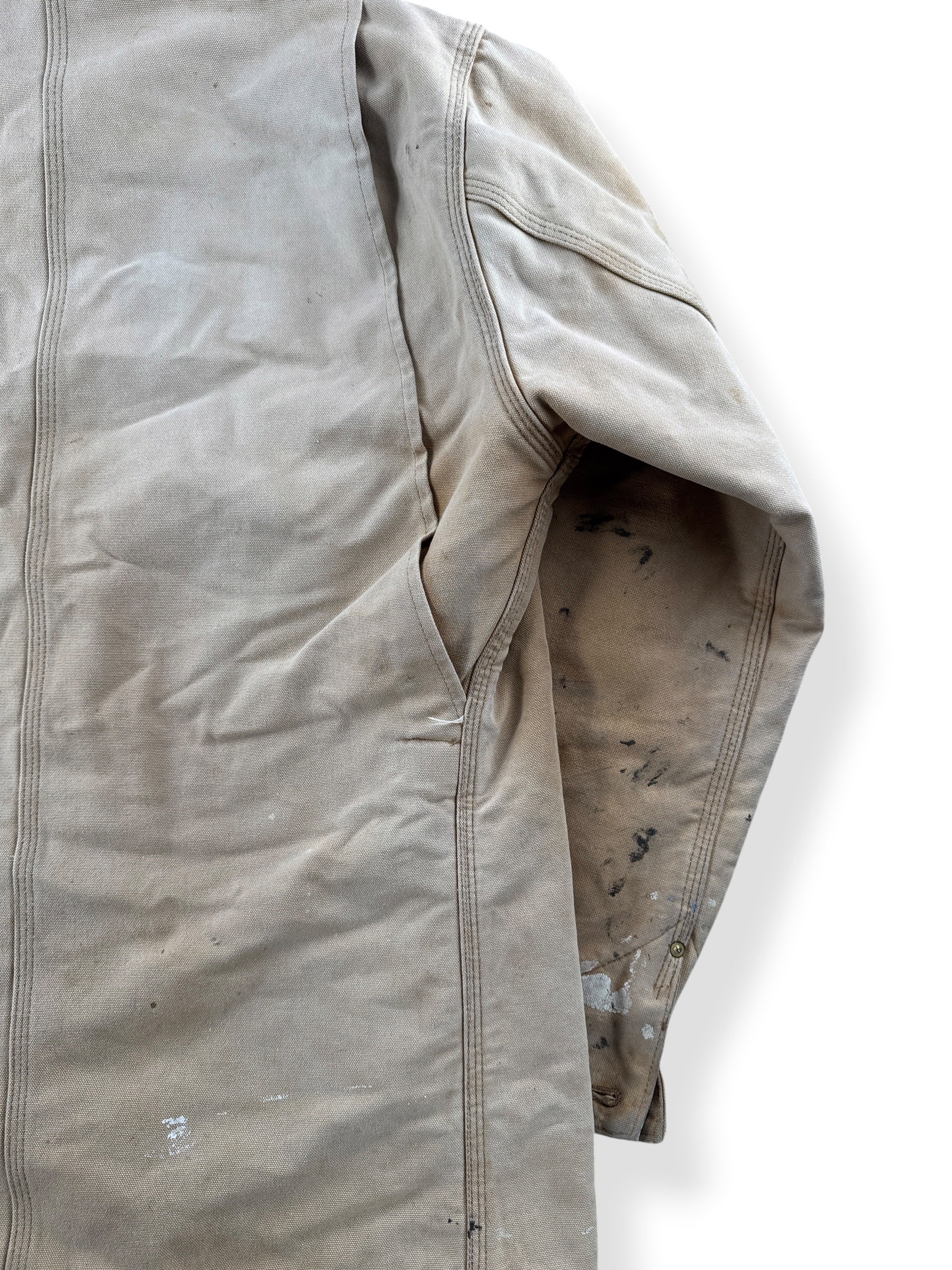 Paint on Vintage Carhartt Paint Splattered Chore Coat SZ XL