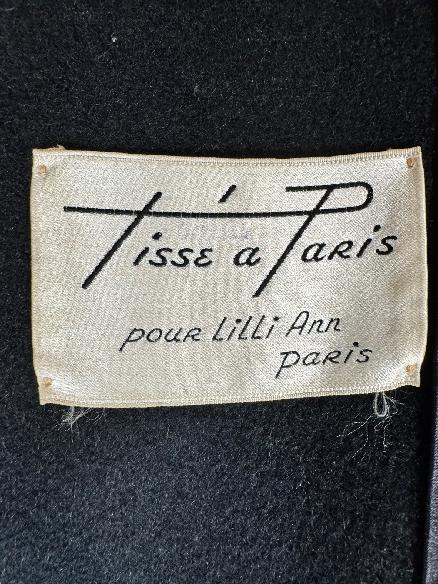 Tag of 1960s Classic Lilli Ann Coat M-L