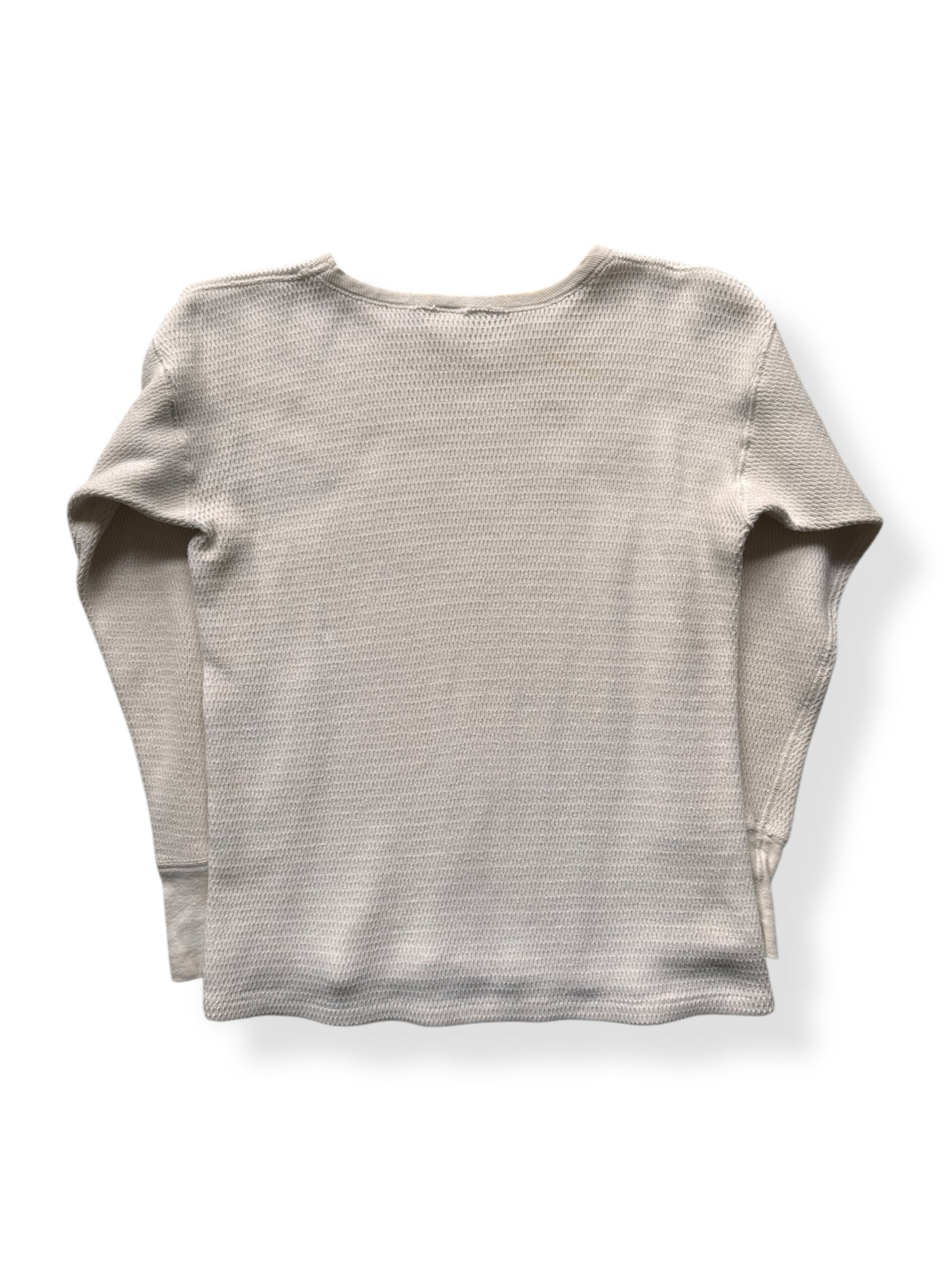 Back of Vintage Thermal 3-D 100% Cotton Thermal Top SZ M
