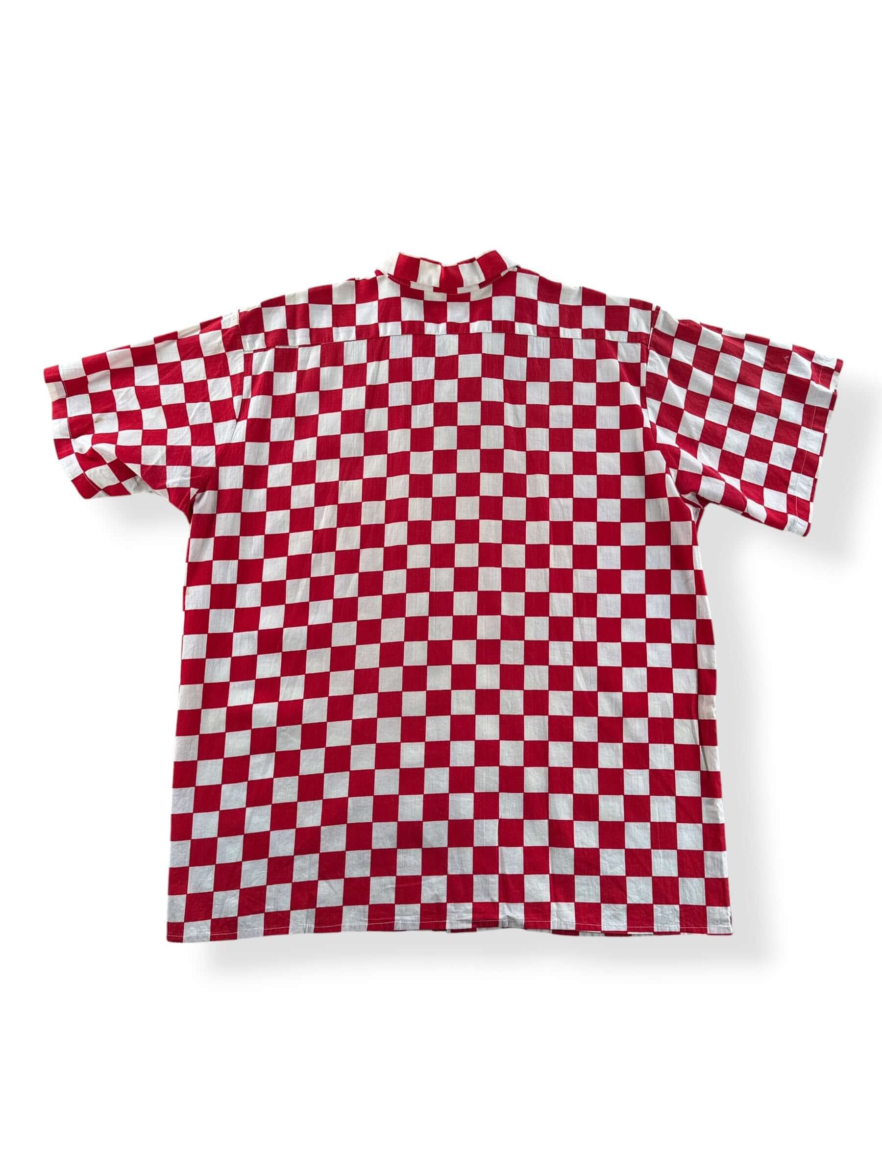 Back of Vintage Red Checkered GSLMA Short Sleeve Shirt SZ M