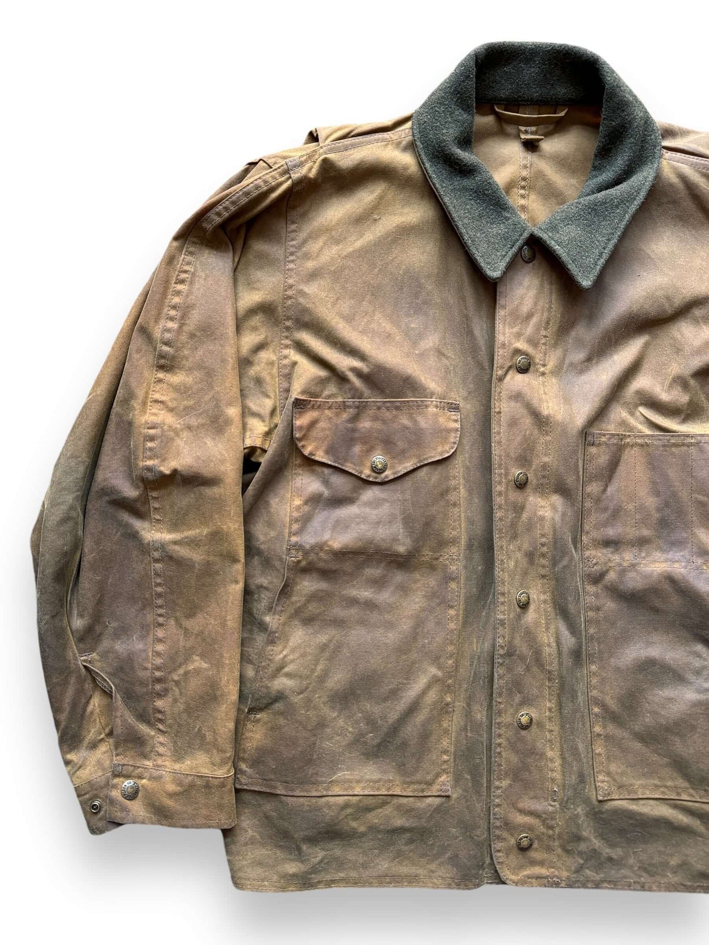 Front Right View of Filson Tin Cloth Jacket Size XL