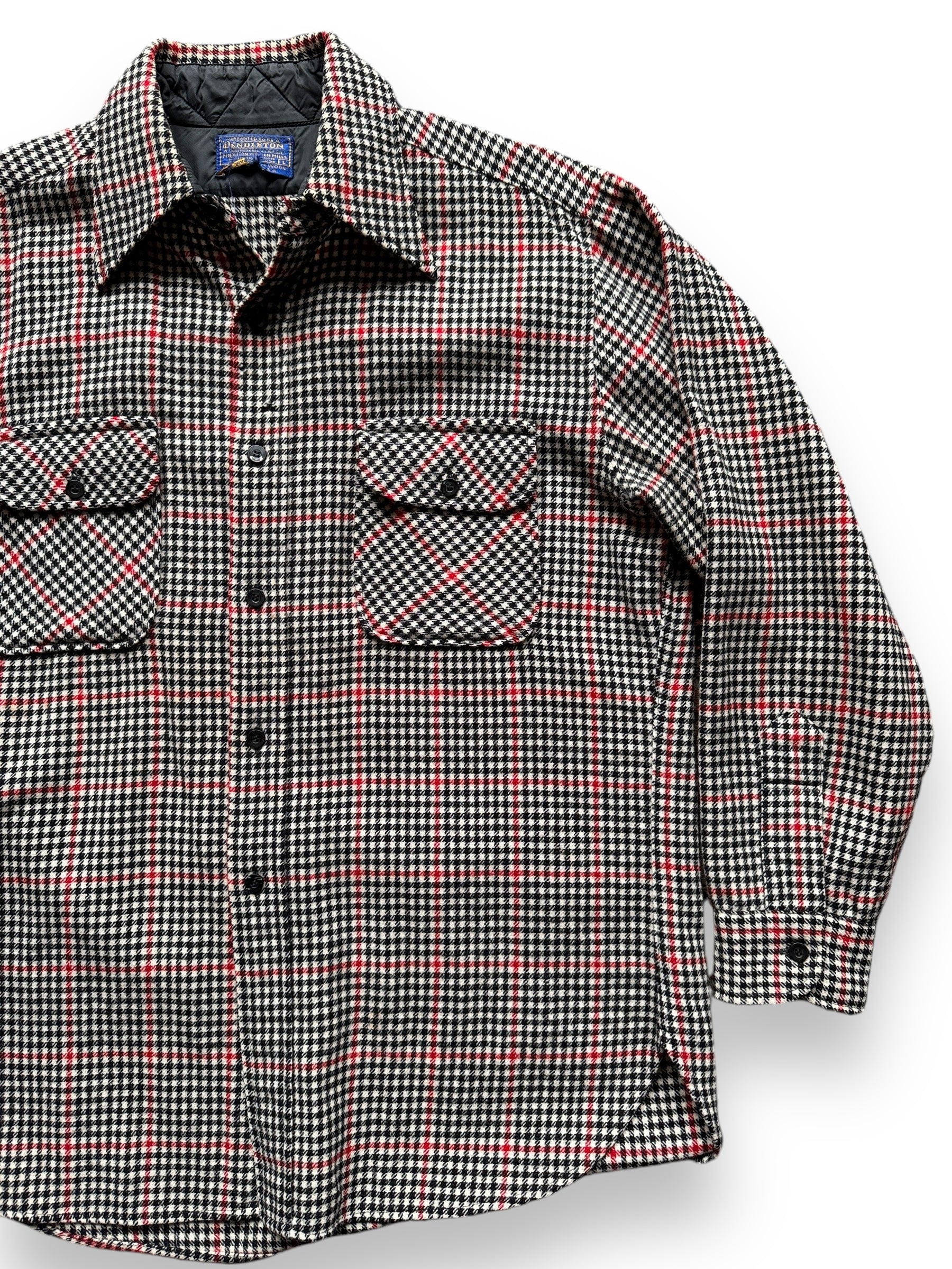 front left of Vintage Pendleton Black/White/Red Wool Flannel SZ L