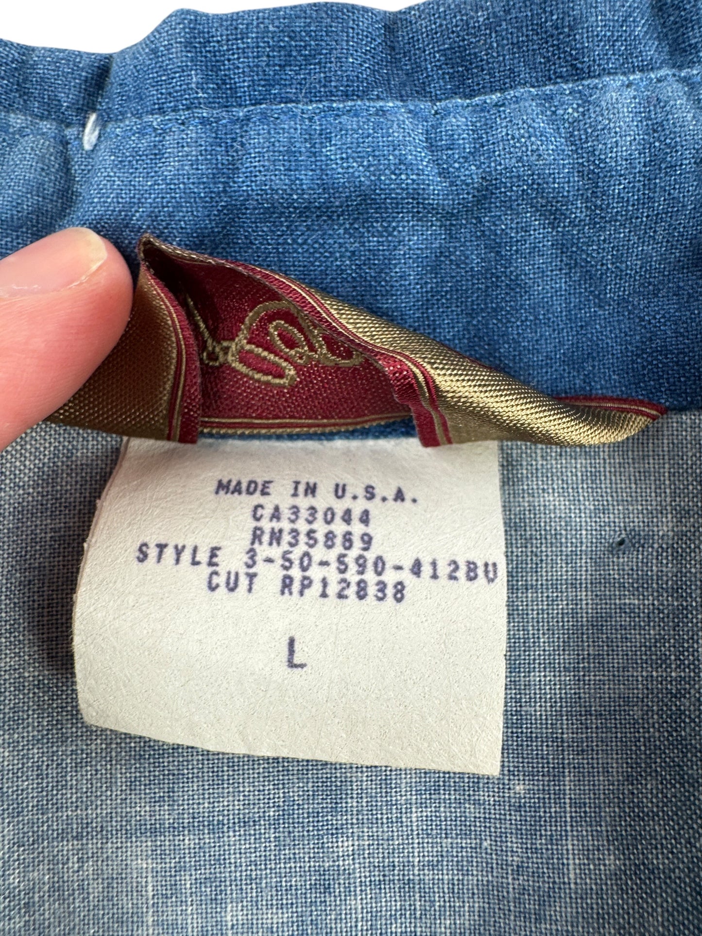 Size on Vintage Ladies Roper Brushpopper Shirt SZ L