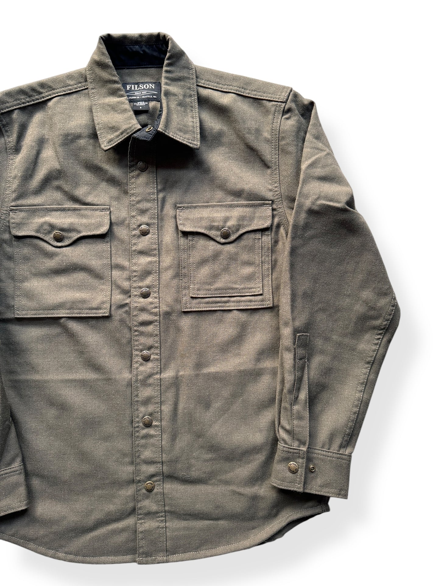 Front Left of Filson Forestry Cloth Jac Shirt SZ S