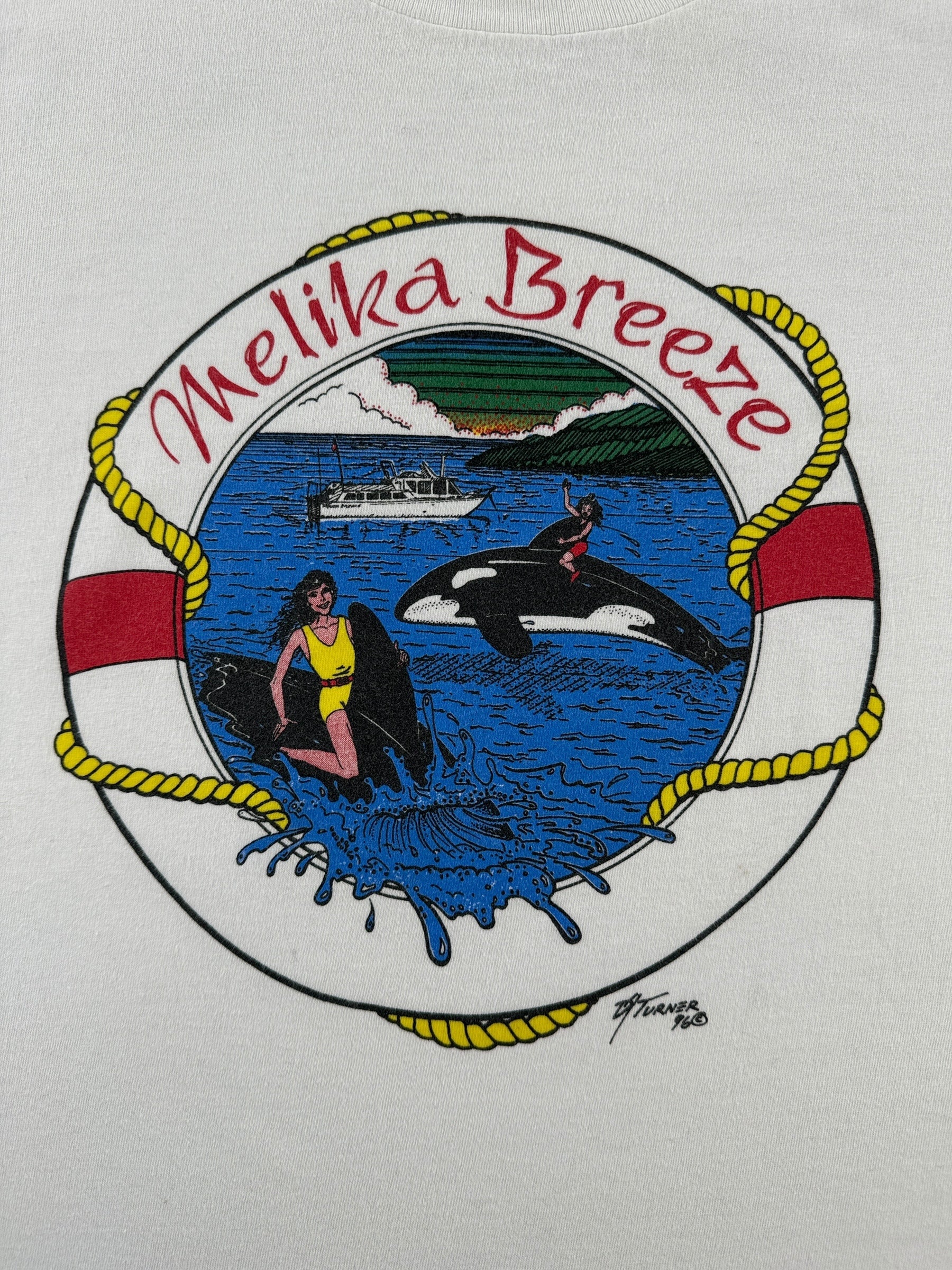 Front Graphic of Vintage Melika Breeze Tee SZ L