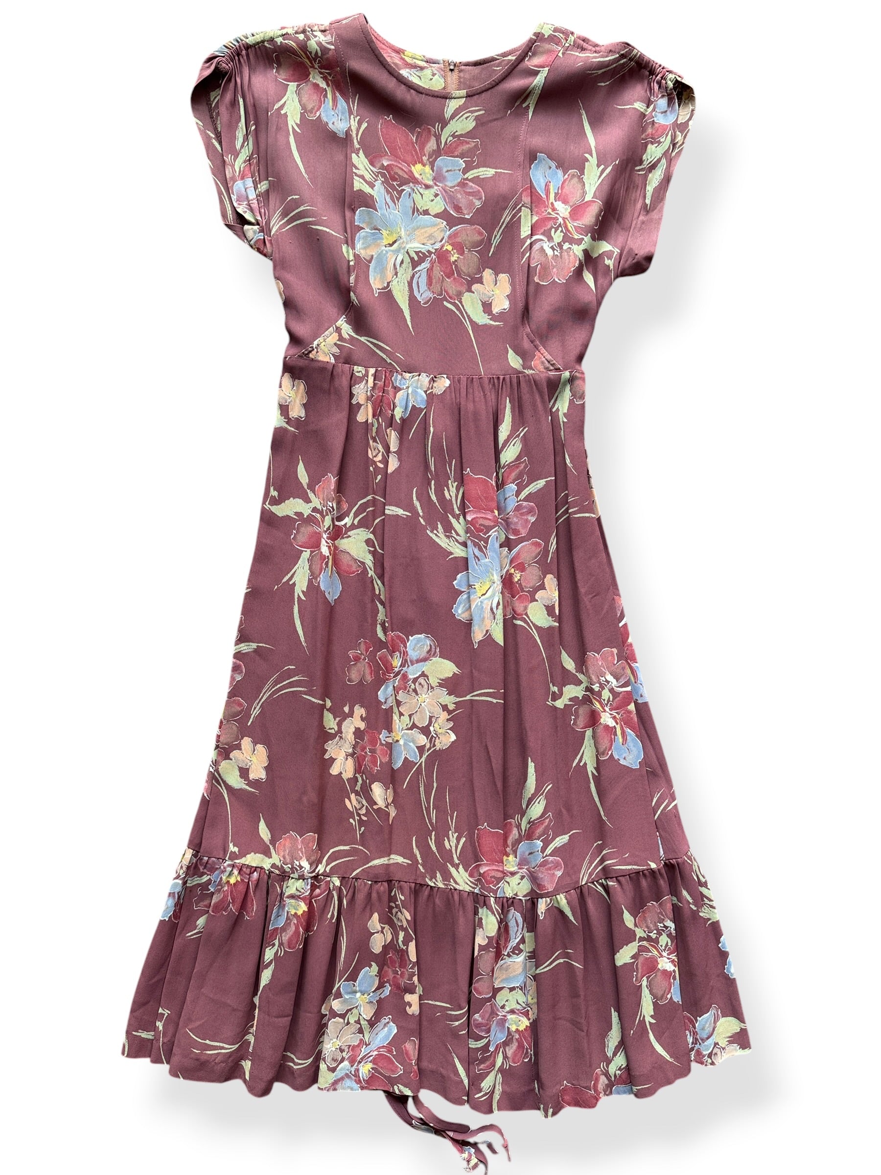 Close-up of Vintage Nordstrom Belted Floral Dress SZ 9