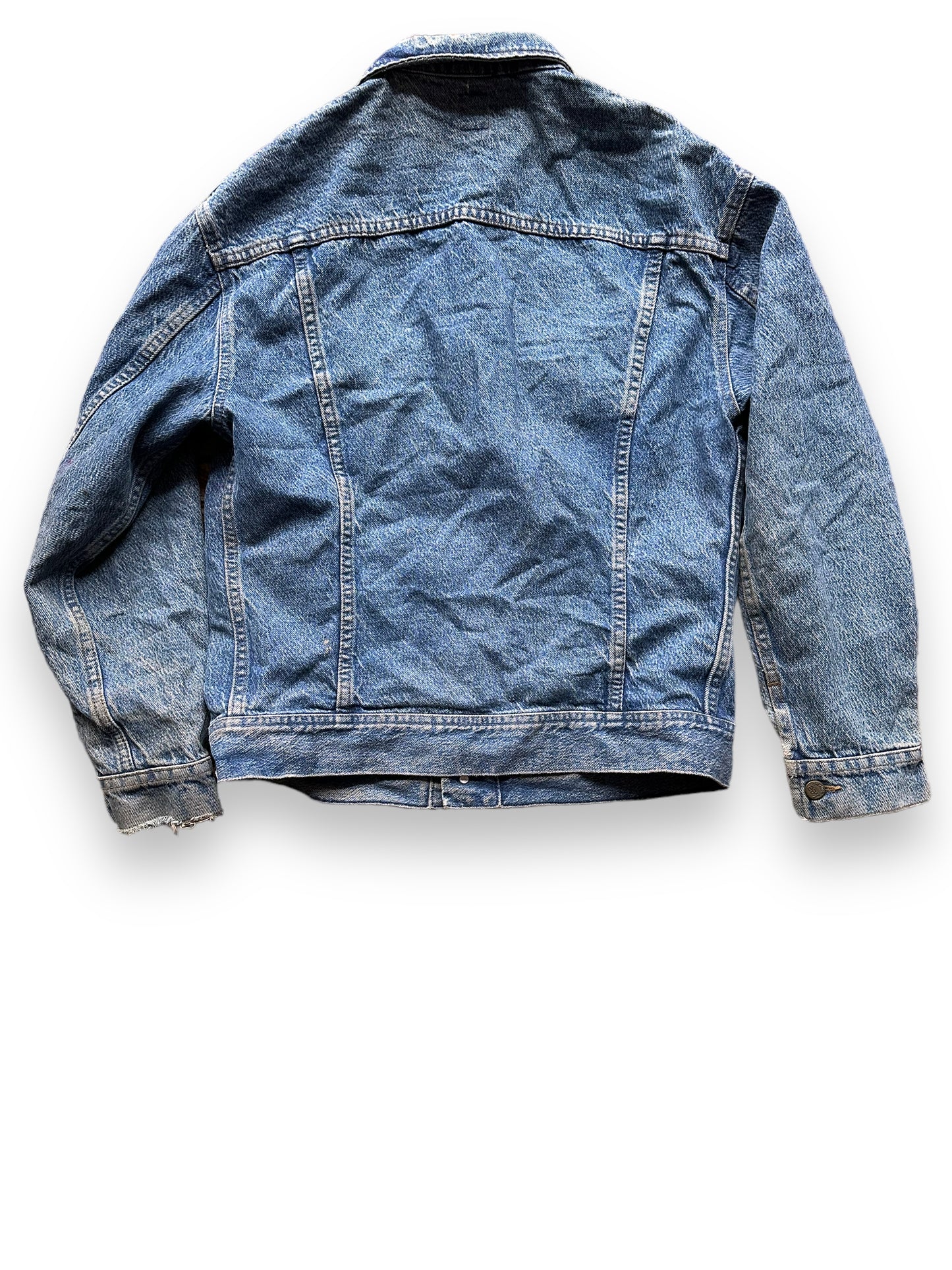 Rear View of Vintage Lee 101-J Denim Jacket SZ XL | Vintage Denim Workwear Seattle | Seattle Vintage Denim