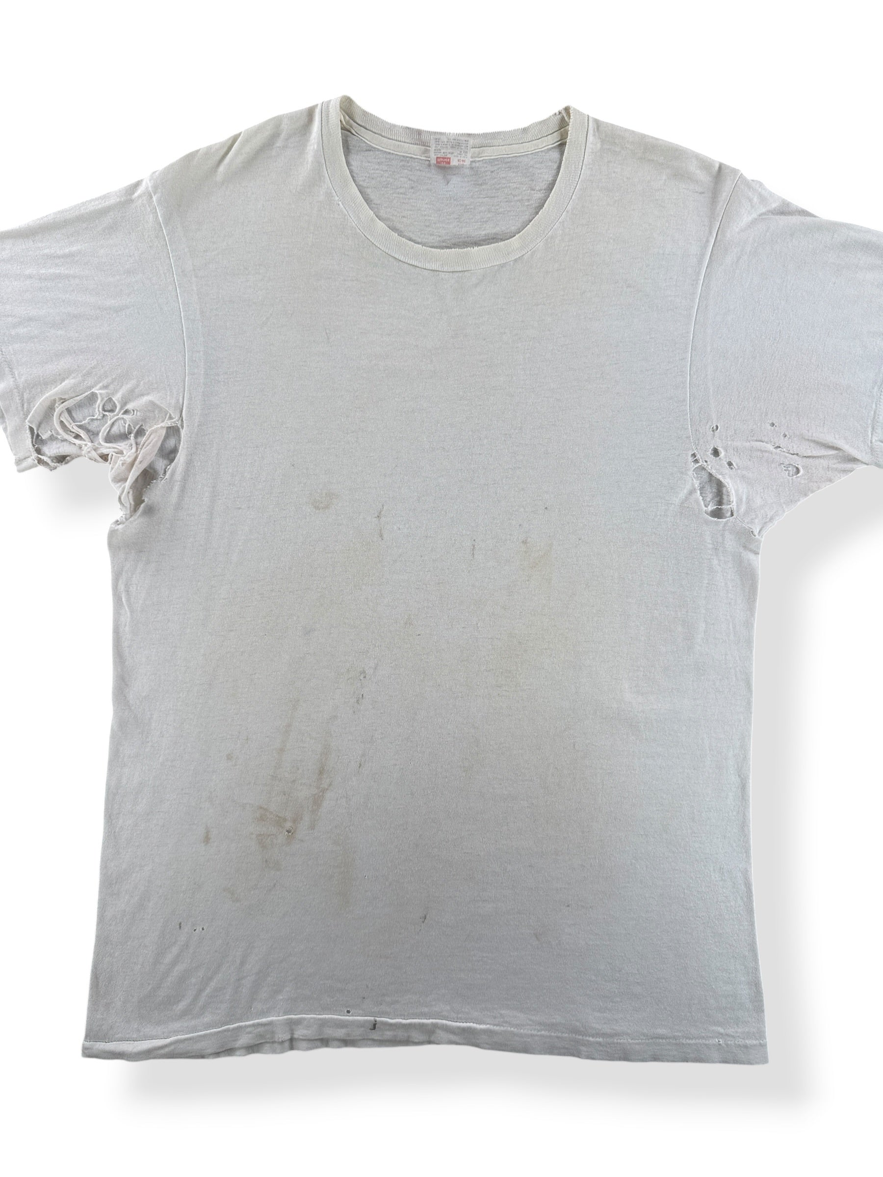 Front Close Up of Vintage Hanes Blank Thrasher Tee SZ L (Fits M/L)