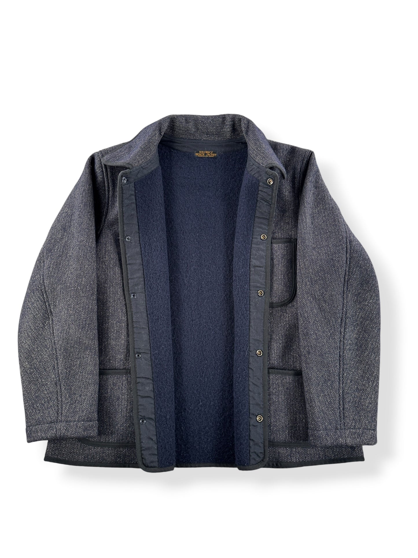Inside of Full Count Browns Beach Jacket SZ 46
