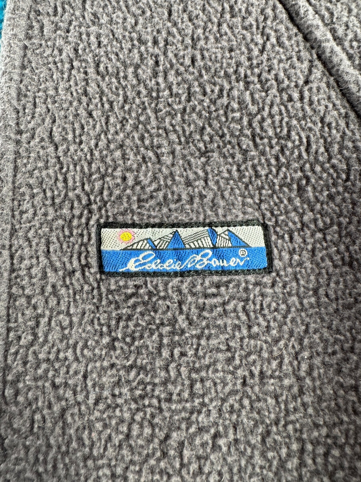 Label on Vintage Eddie Bauer MIUSA Fleece Jacket SZ M