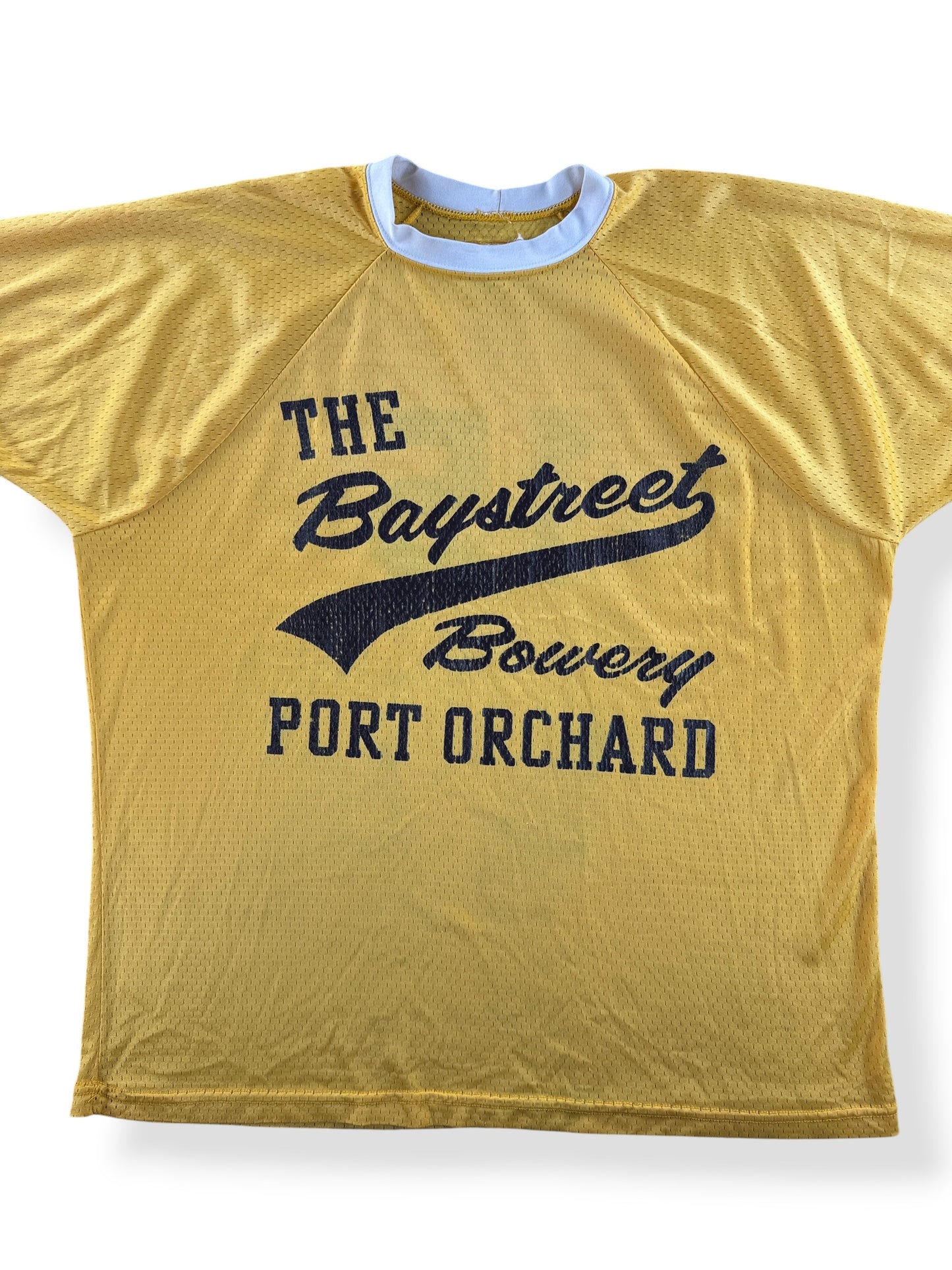 Front Close Up of Vintage Baystreet Bowery Jersey SZ XL