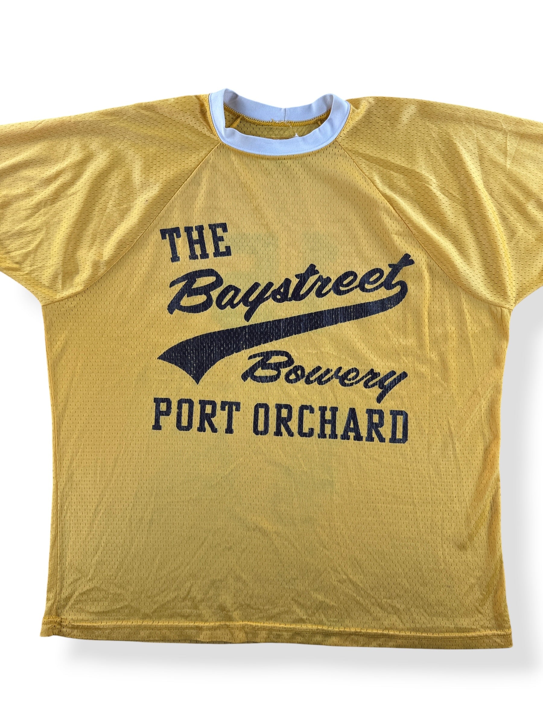 Front Close Up of Vintage Baystreet Bowery Jersey SZ XL