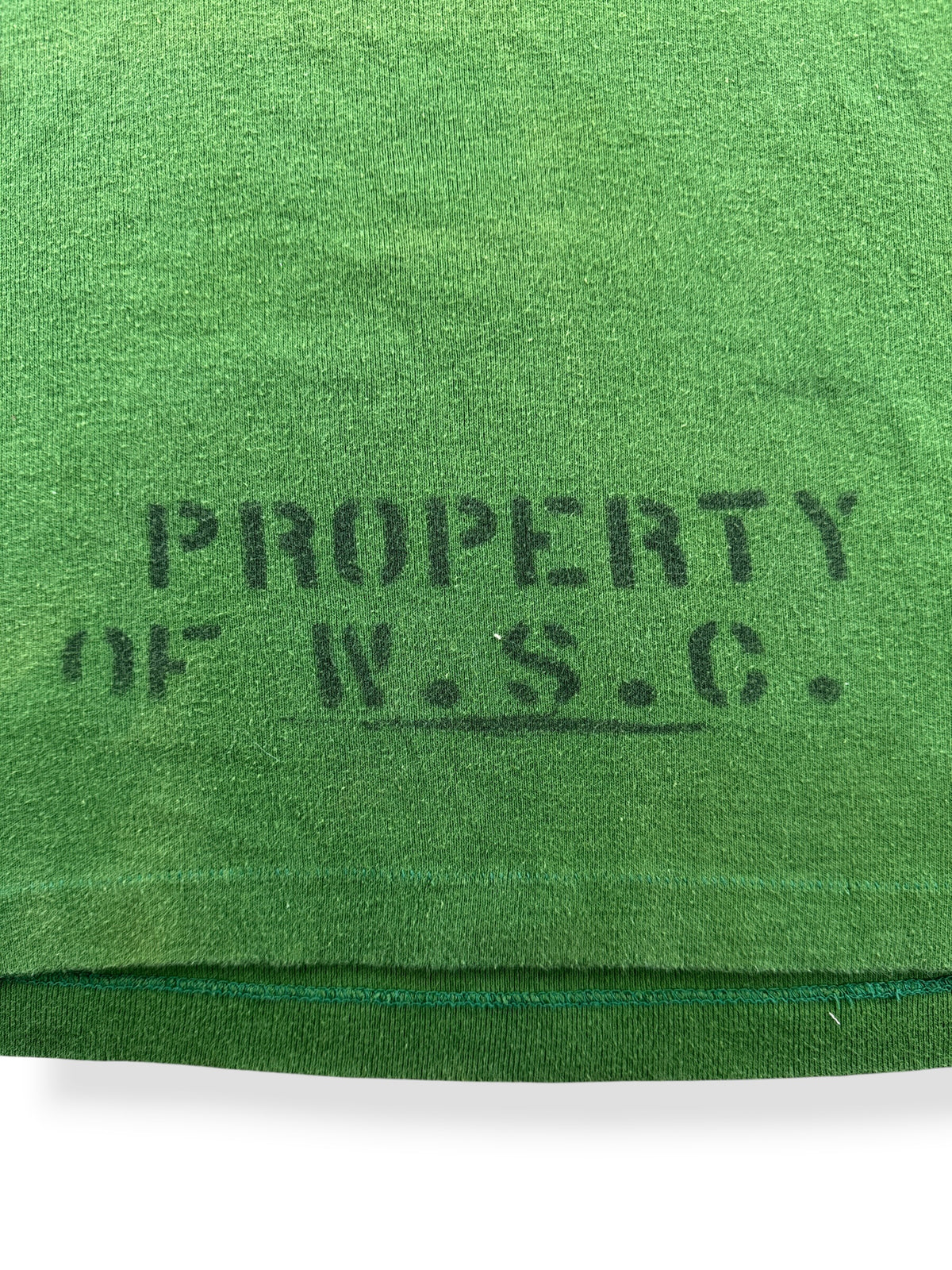 Stencil on back of Vintage 50s Wilson WSU Stenciled Tank Top SZ S