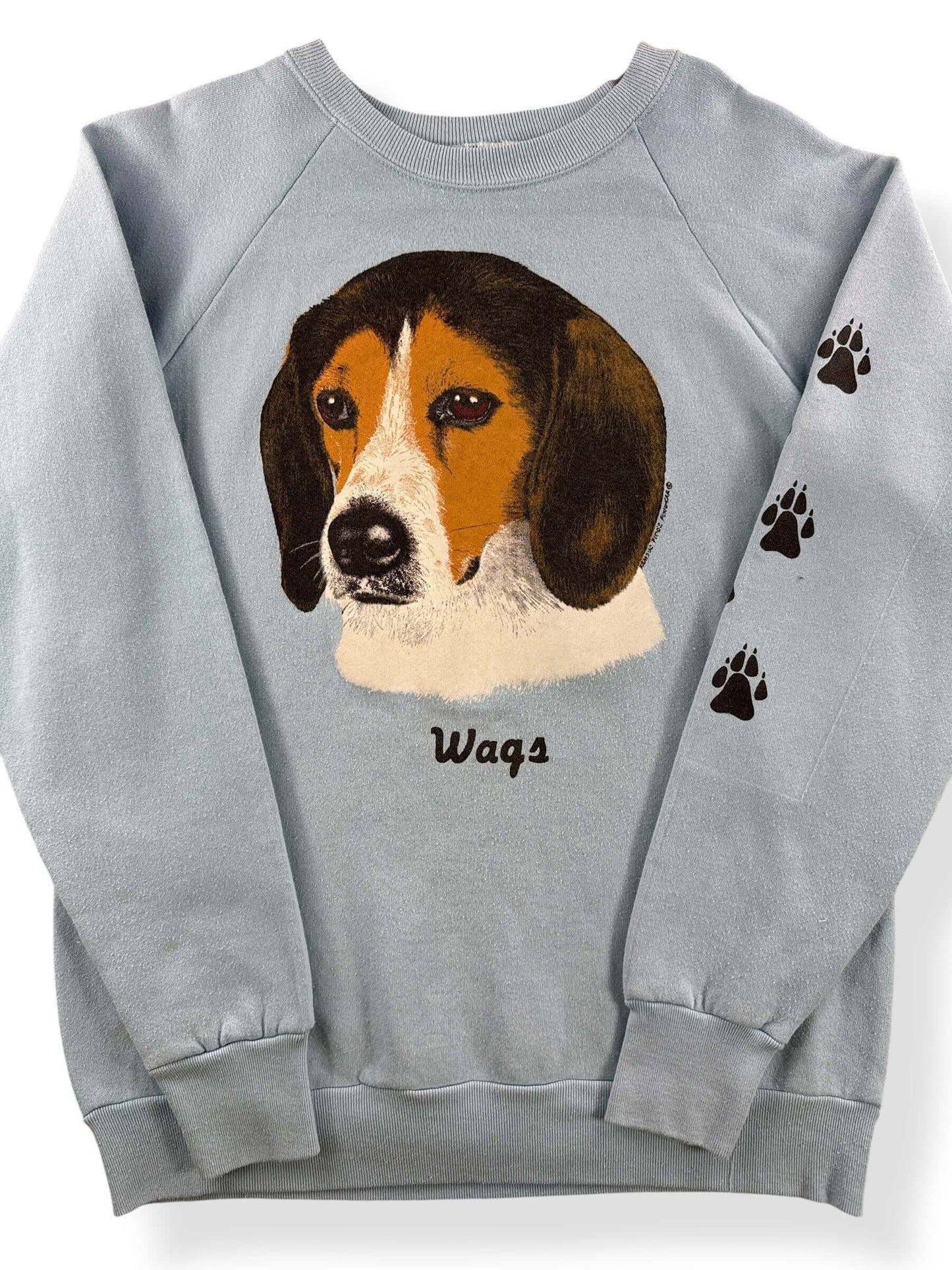 Close-up of Vintage 1980s Beagle Crewneck SZ S