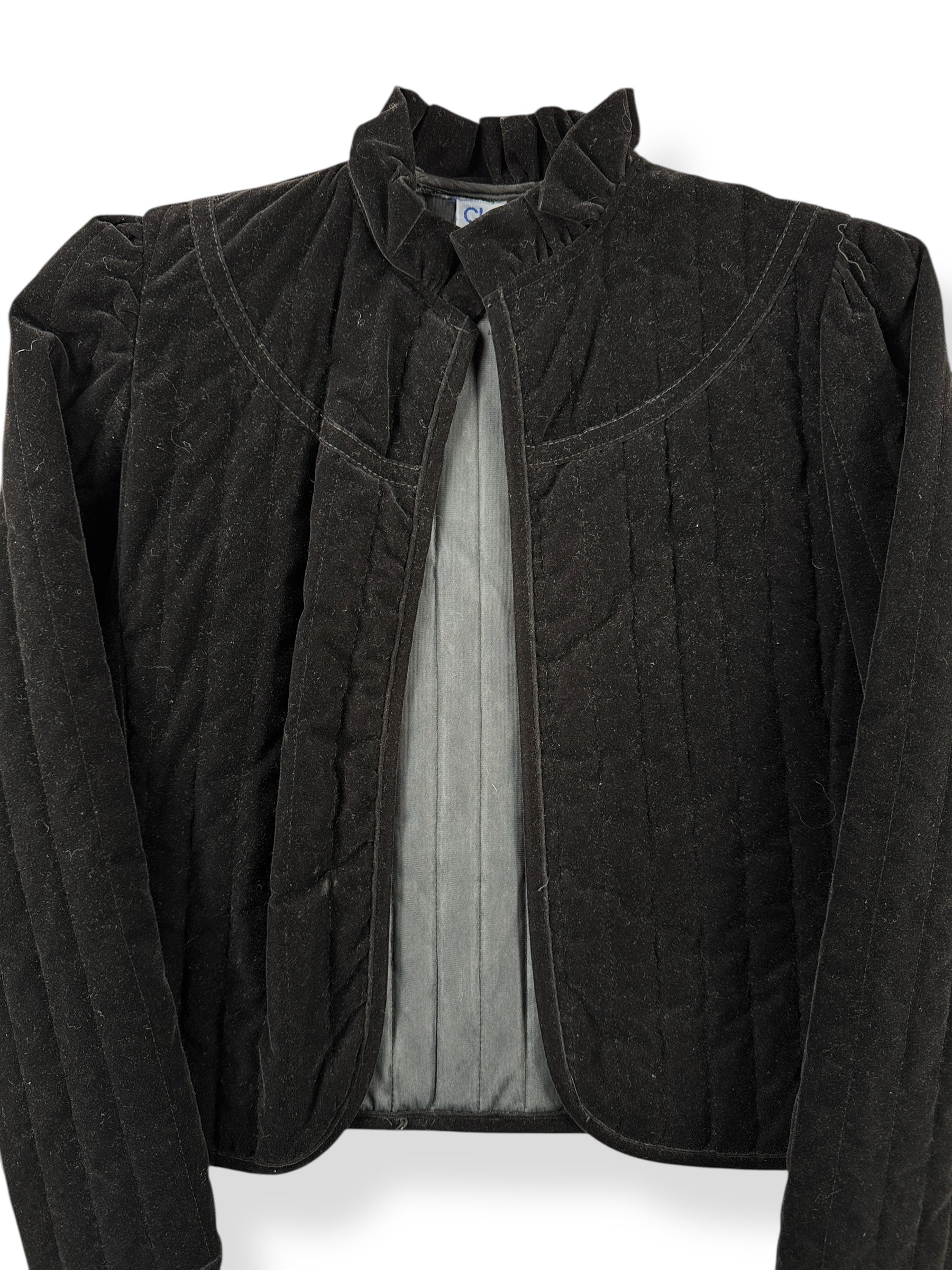 Front of Vintage Cleveland Street Velvet Jacket SZ XS