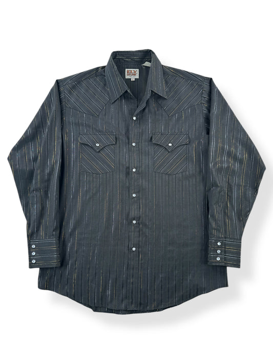 Front of Vintage Ely Pearl Snap SZ L