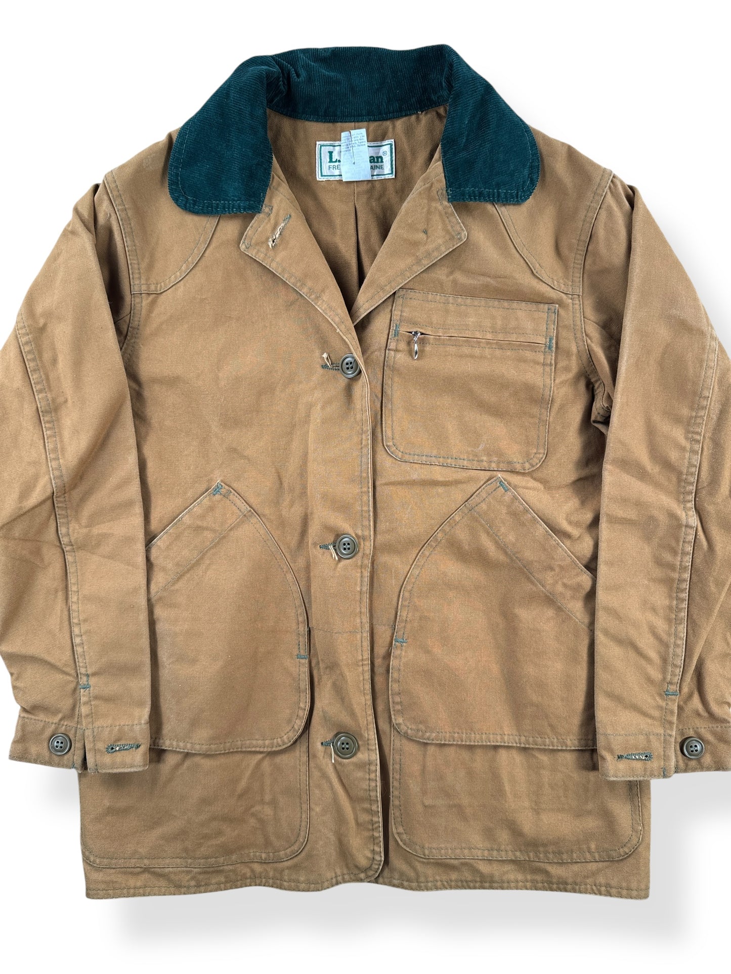 Front Close Up of Vintage LL Bean Barn Coat SZ S