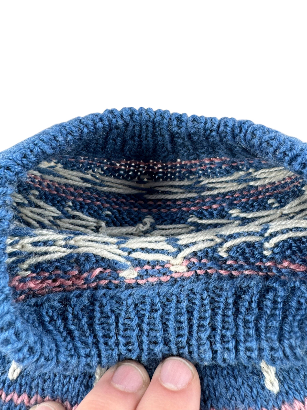 Inside of Vintage Norwegian Style Sweater SZ S