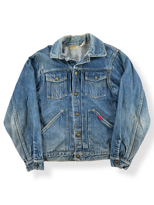 Front of Vintage Buckaroo By Big Smith Denim Jacket SZ 38
