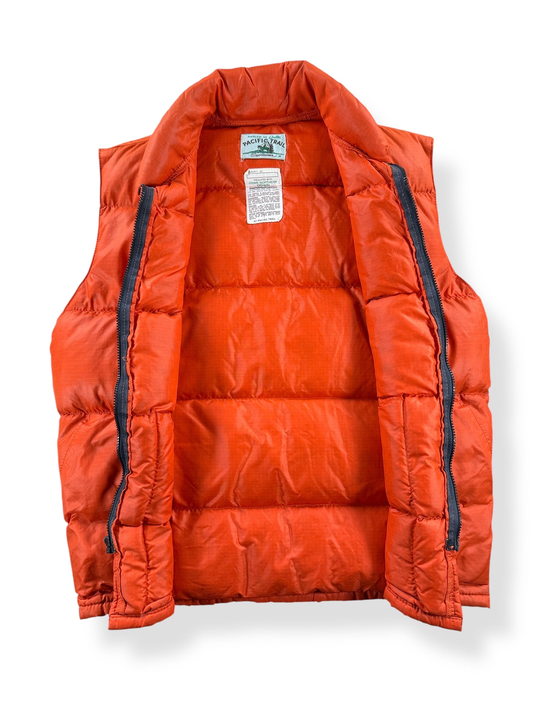 Inside of Vintage Pacific Trail Down Vest SZ M