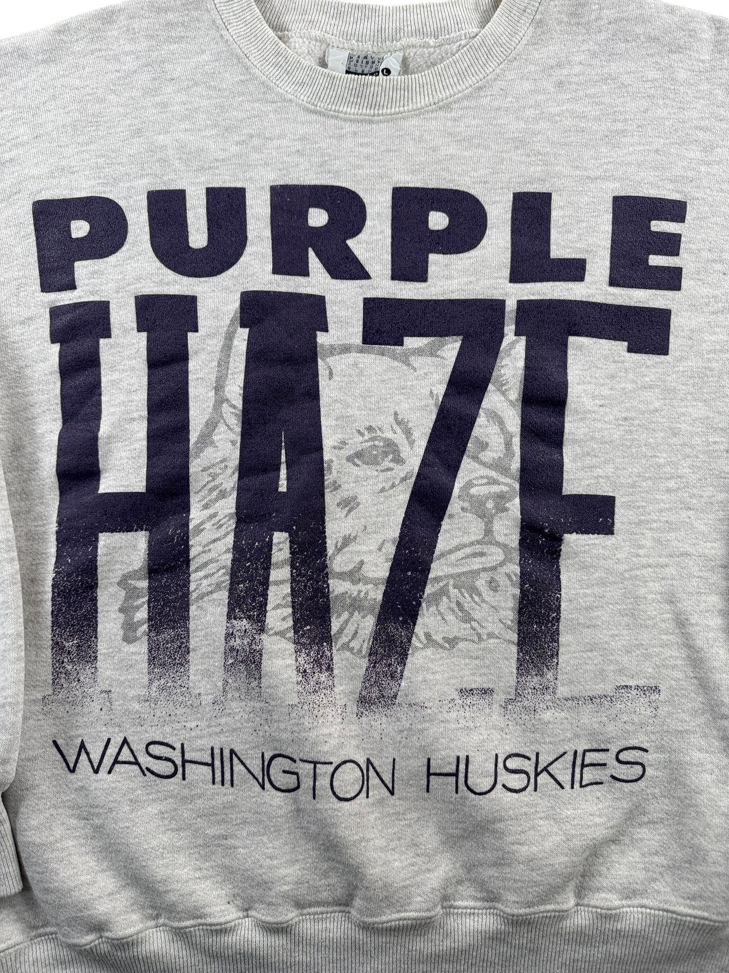 Graphic of Vintage Huskies Purple Haze Crewneck SZ L