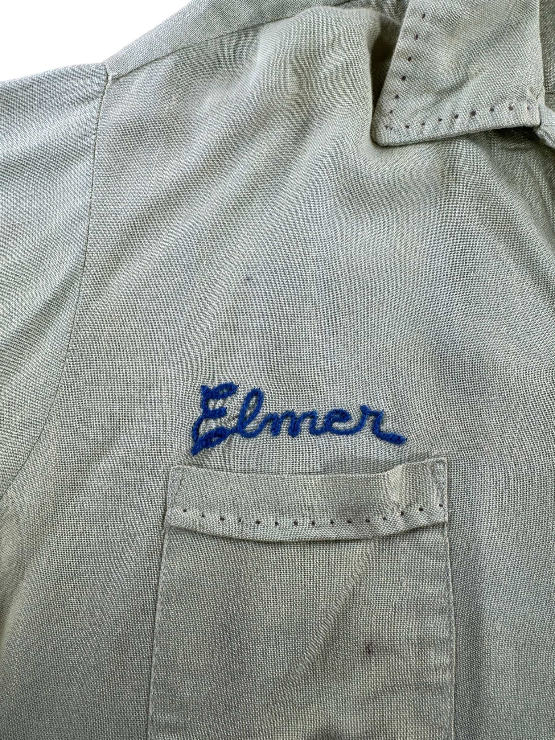 Name on Vintage Elmer Pud Bowling Shirt SZ L AS IS