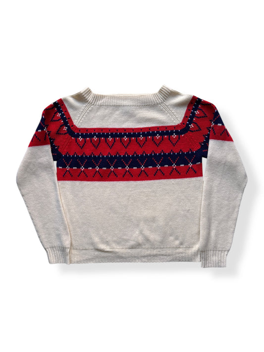 Front of Vintage Penney's Acrylic Ski Sweater SZ M