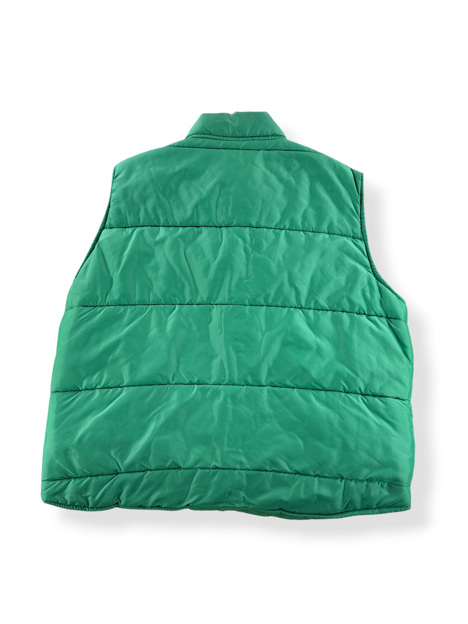 Back of Vintage Upstream Embro Western Puffer Vest SZ L