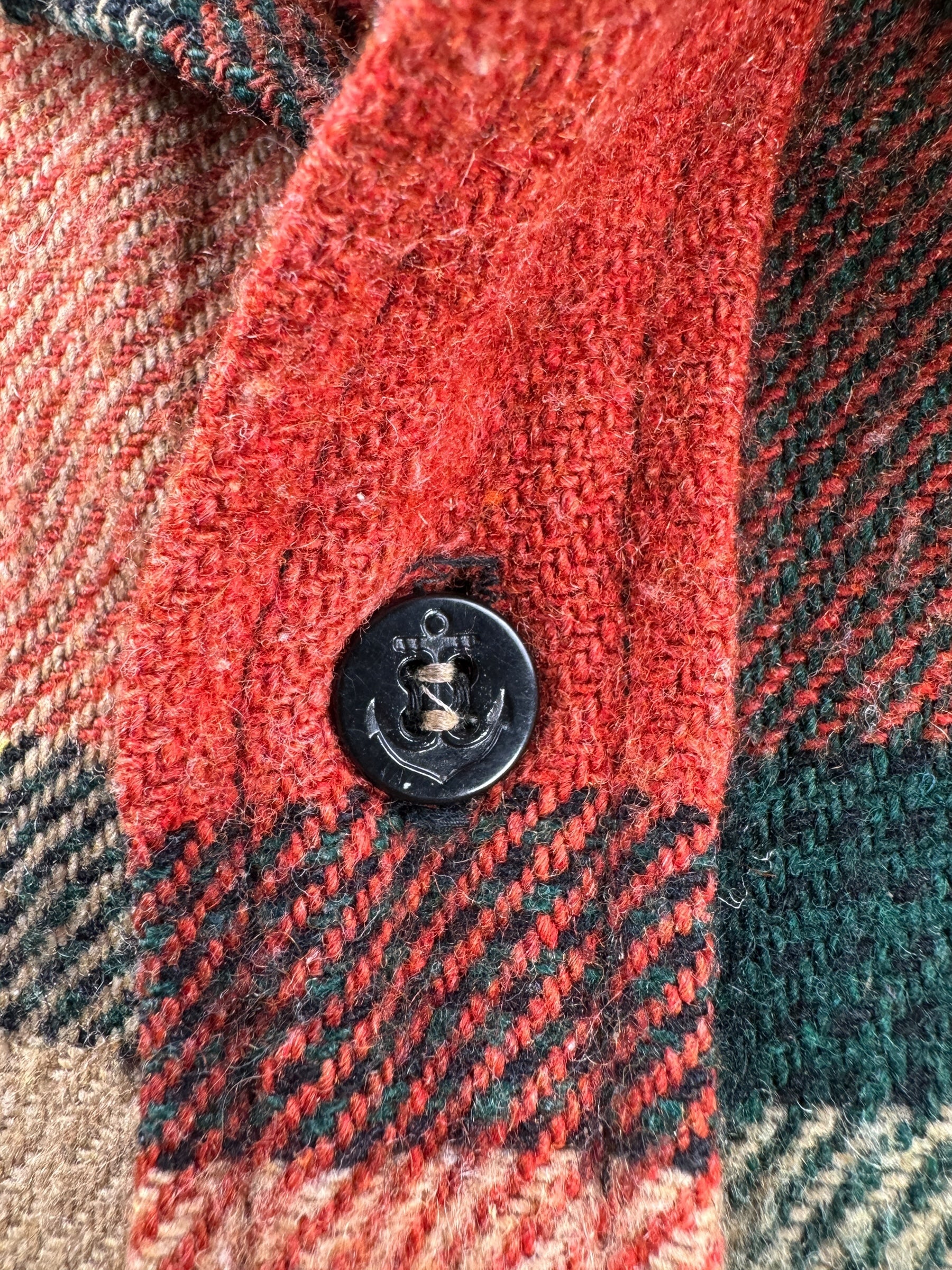 Button on Vintage Unbranded CPO Flannel SZ S