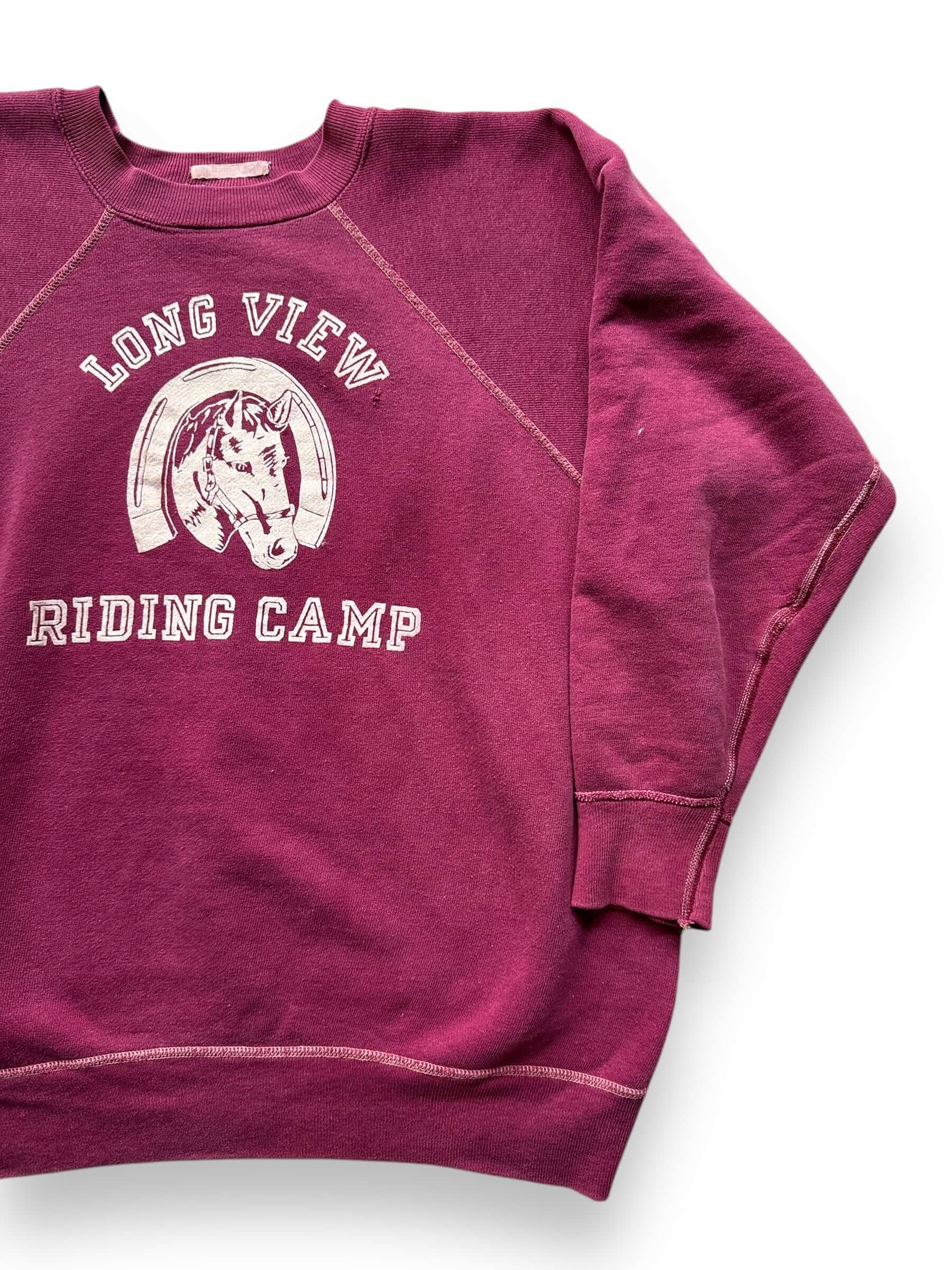 front left of Vintage Long View Riding Club Crewneck SZ M-L