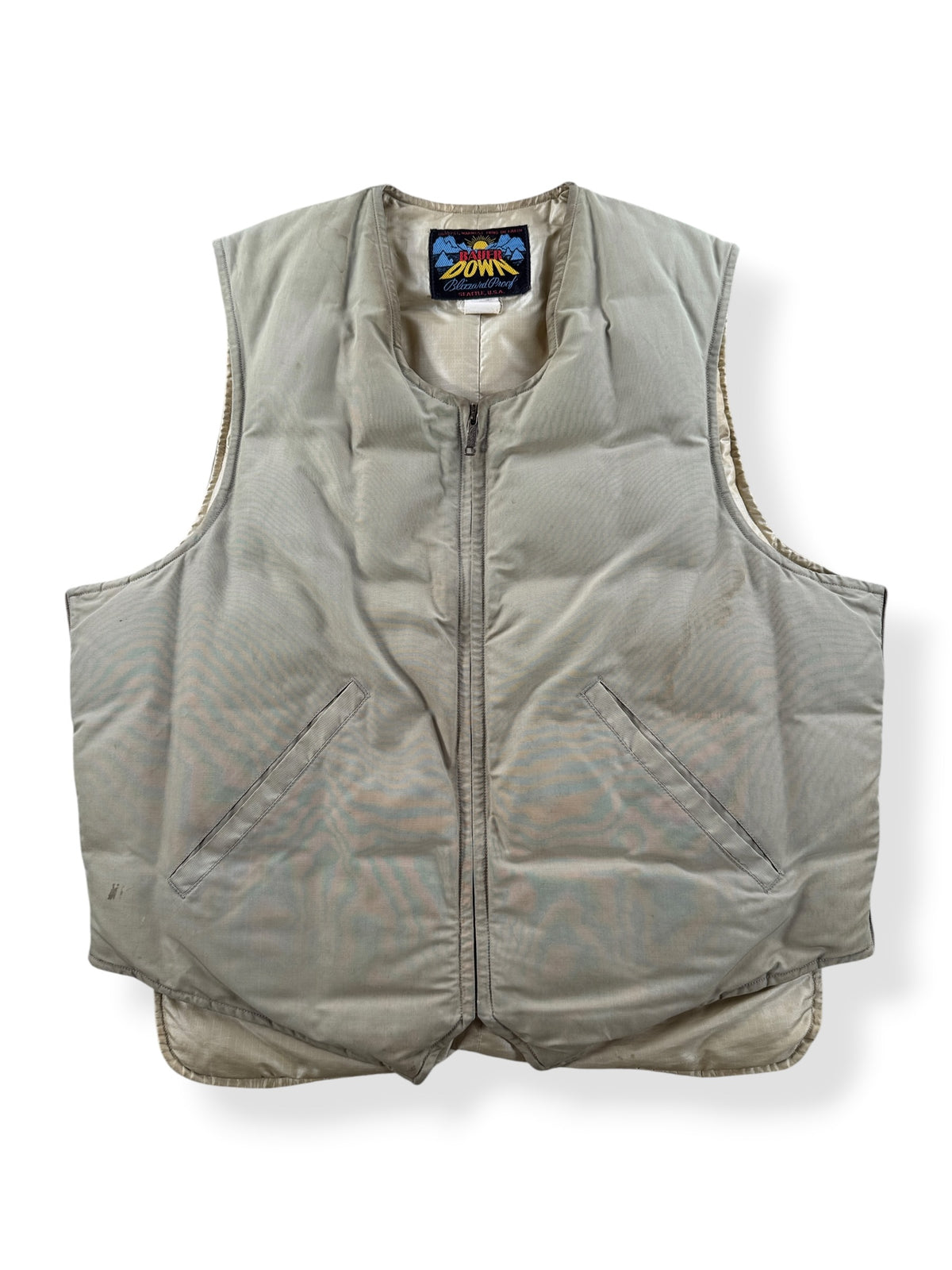 Front of Vintage Eddie Bauer Sun Down Label Vest SZ 44 AS IS