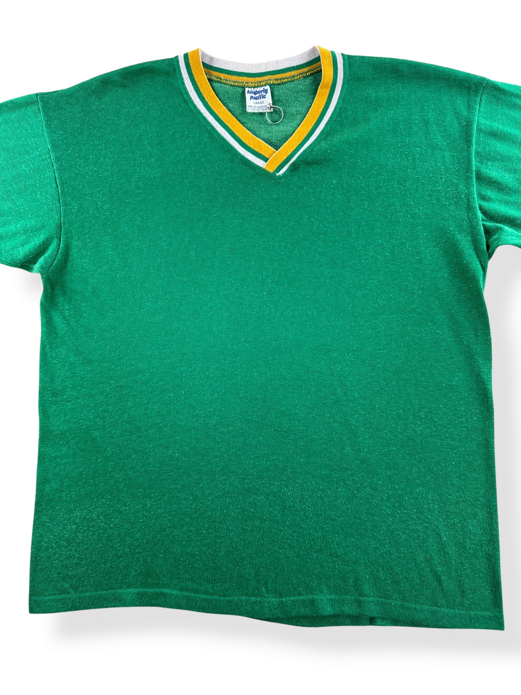 Front Close Up of Vintage Kimberly Pacific Durene Jersey Shirt SZ L