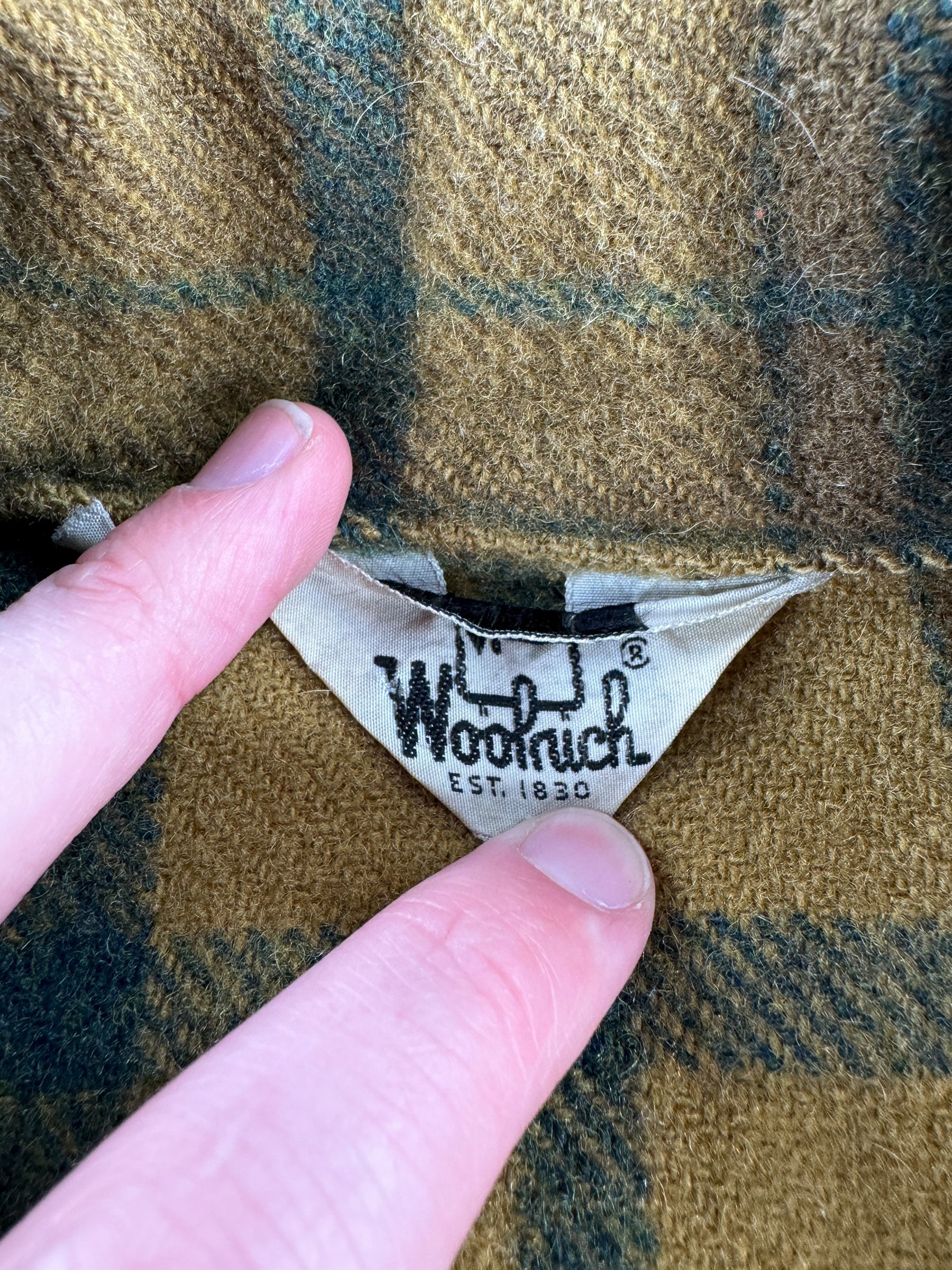 Tag on Vintage Woolrich Earth Toned Wool Jacket SZ 44