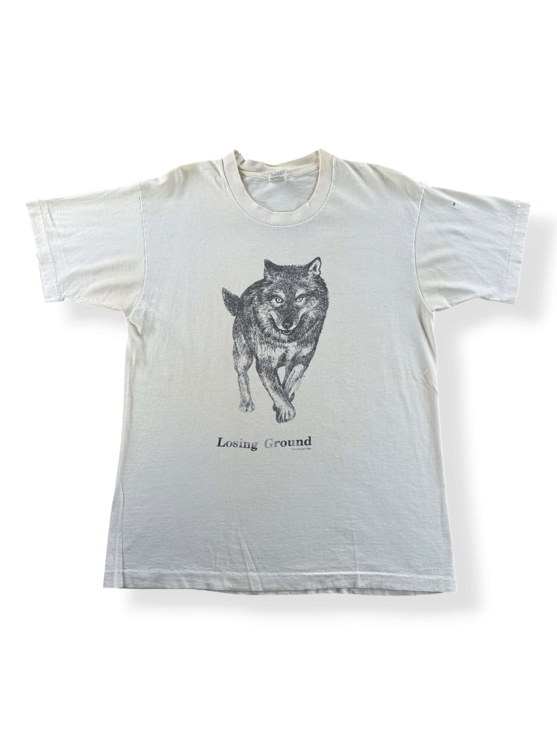 Front of Vintage Losing Ground Wolf Tee SZ L