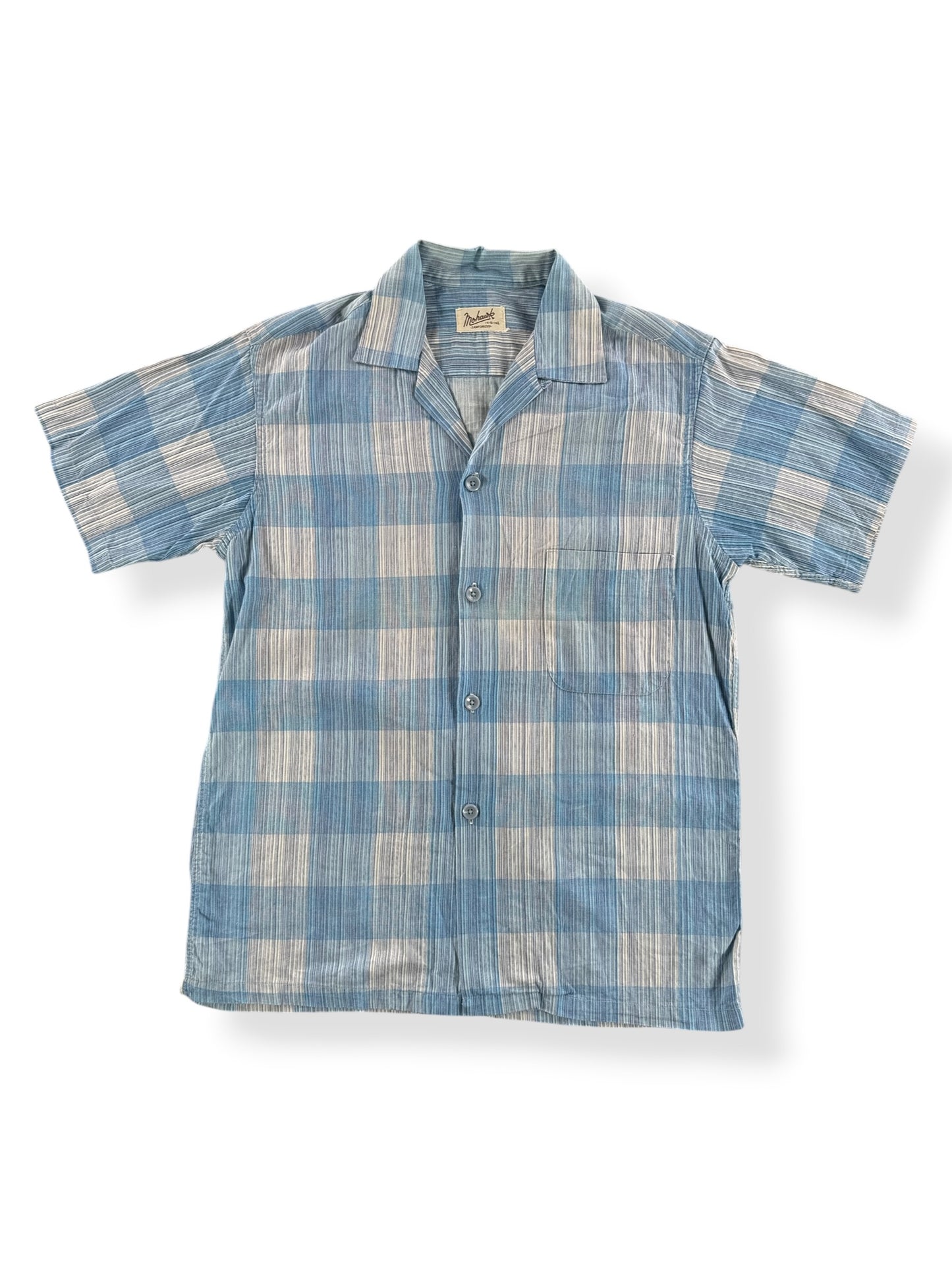 Front of Vintage 50s Mohawk Loop Collar Shirt SZ S